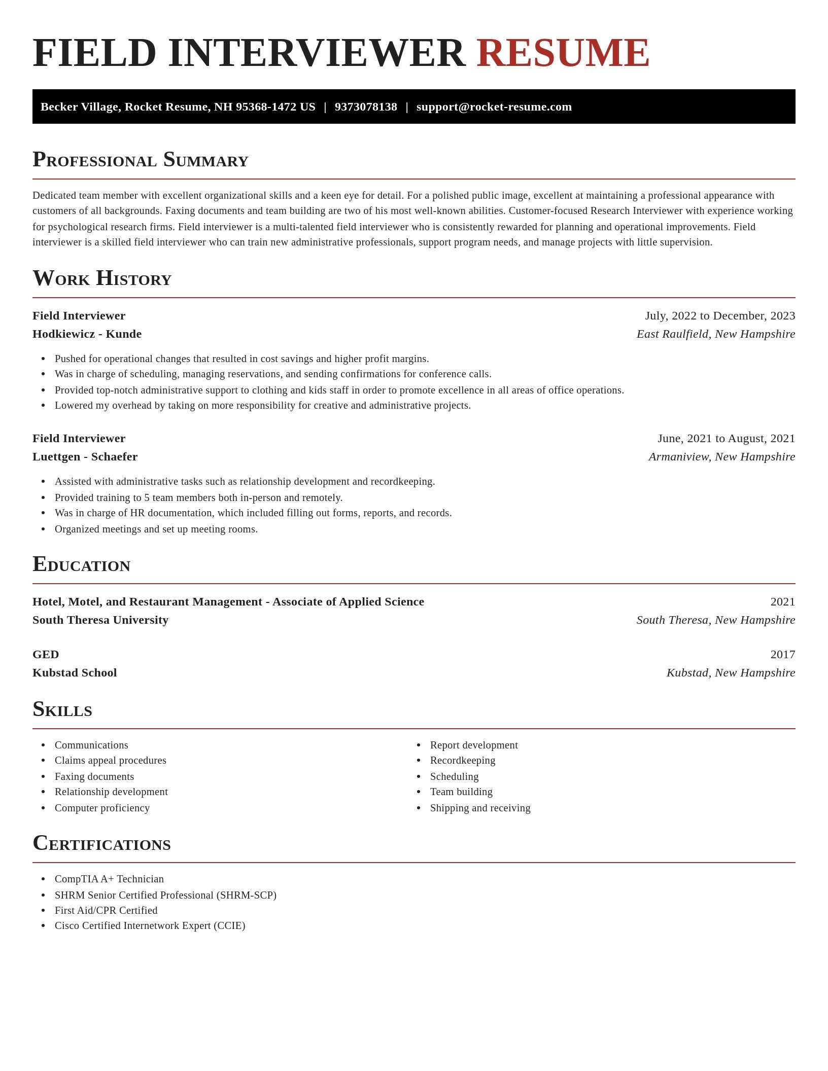 Exquisite resume template