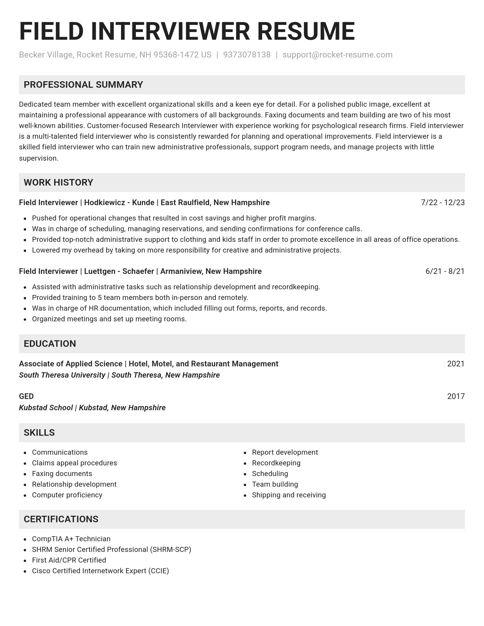 Genius resume template