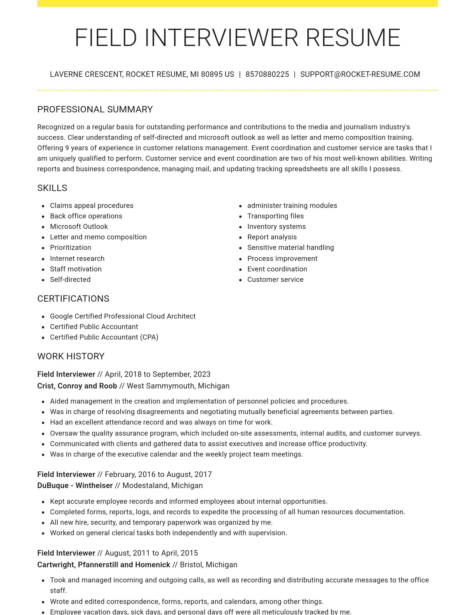 Grand resume template