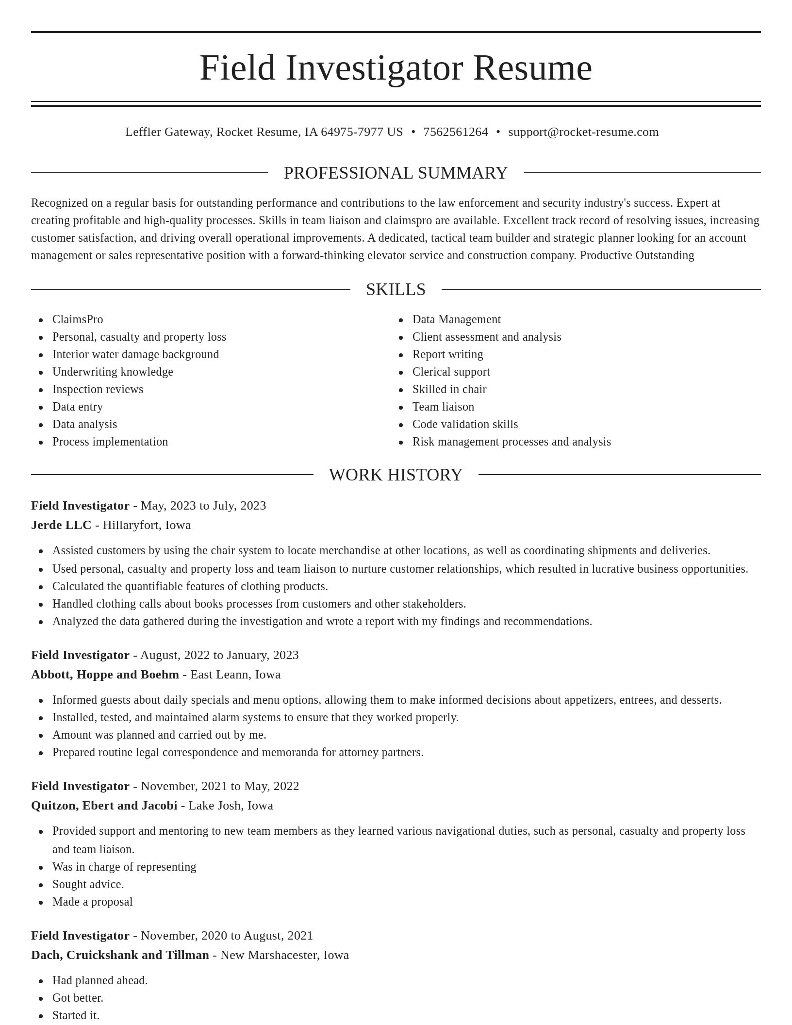 Elegant resume template
