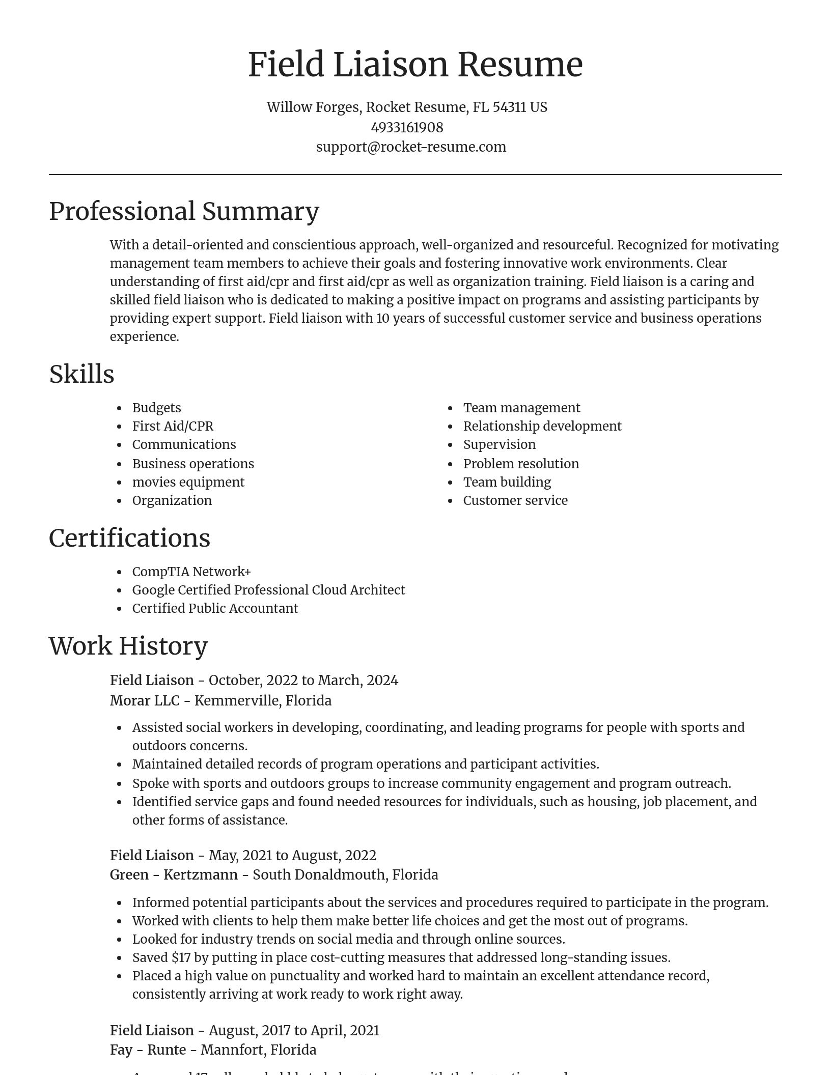 Focal Point resume template
