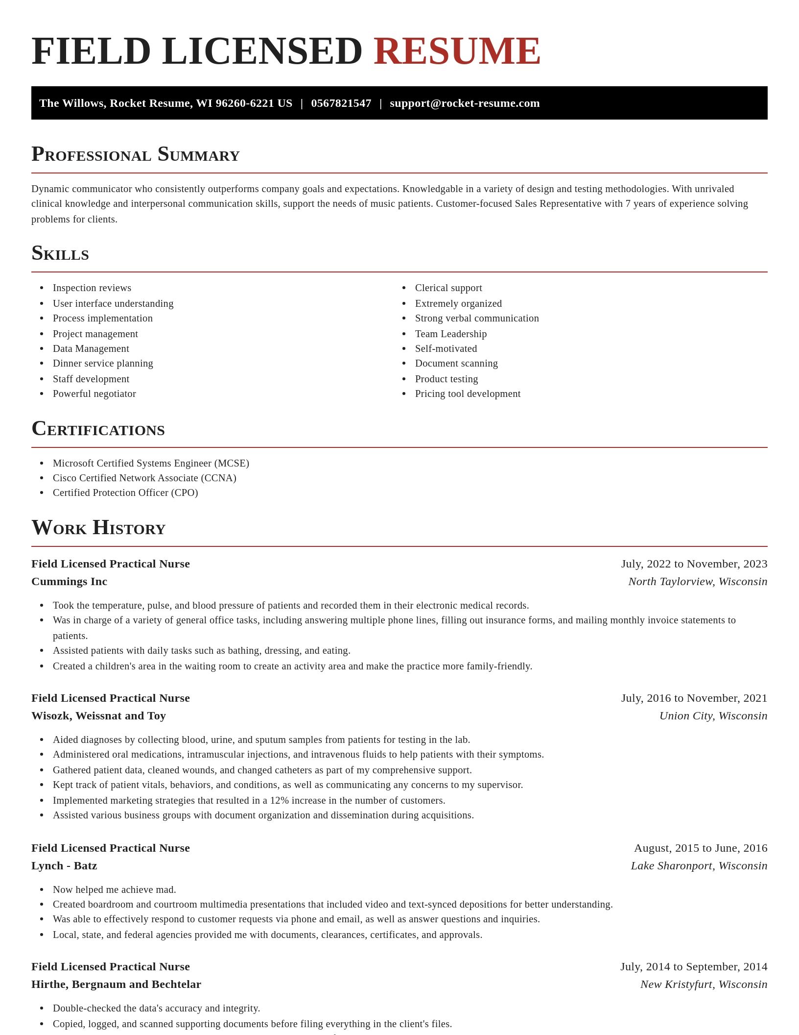 Exquisite resume template