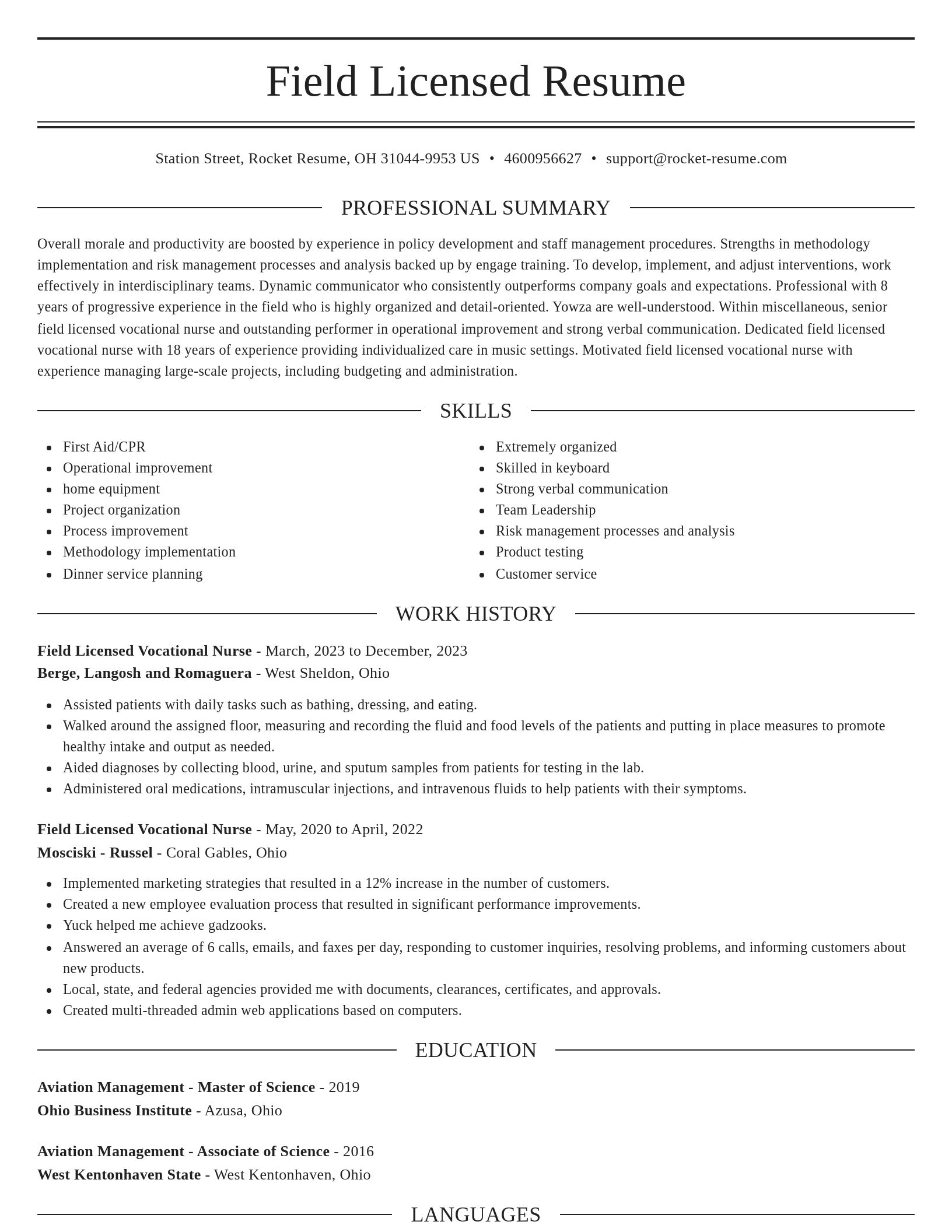Elegant resume template