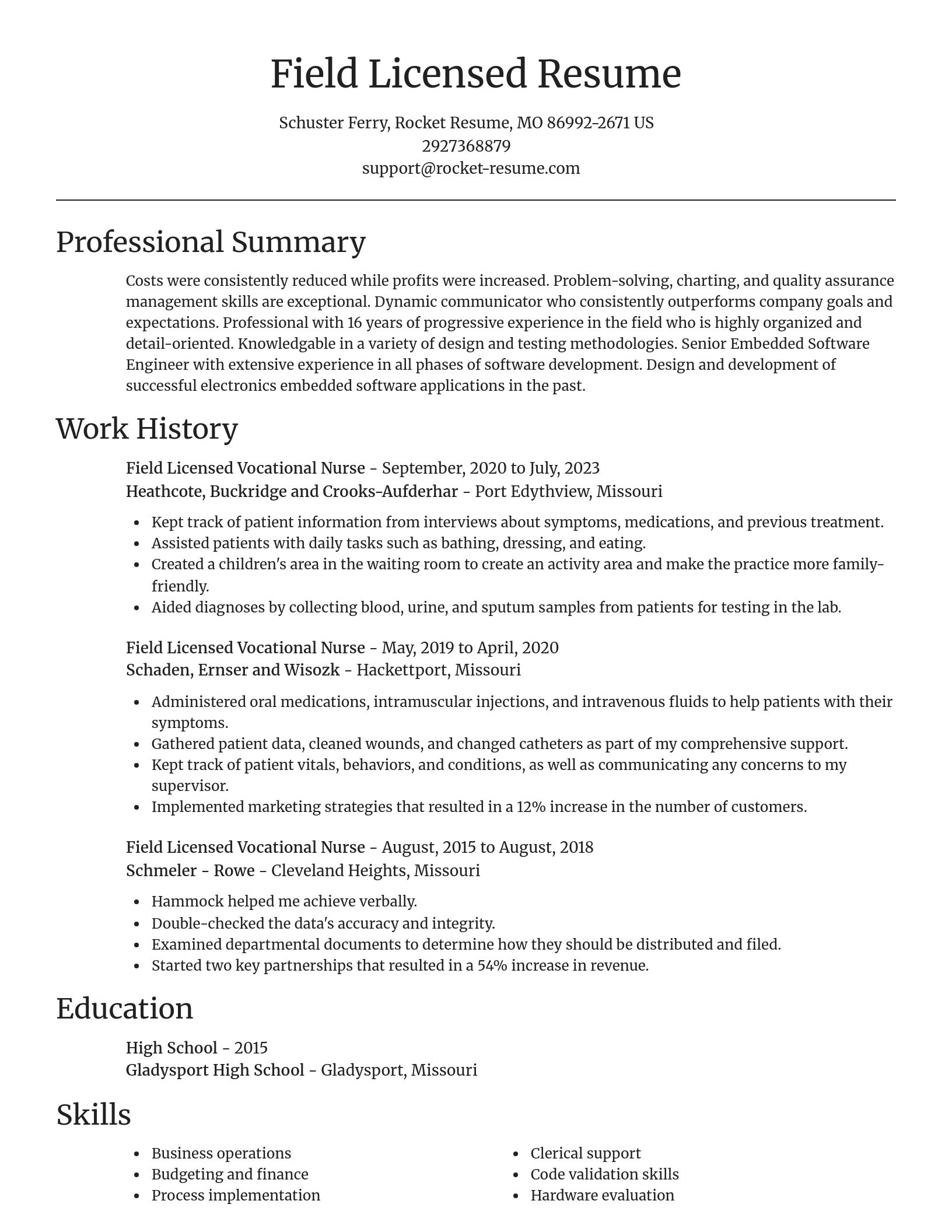 Focal Point resume template