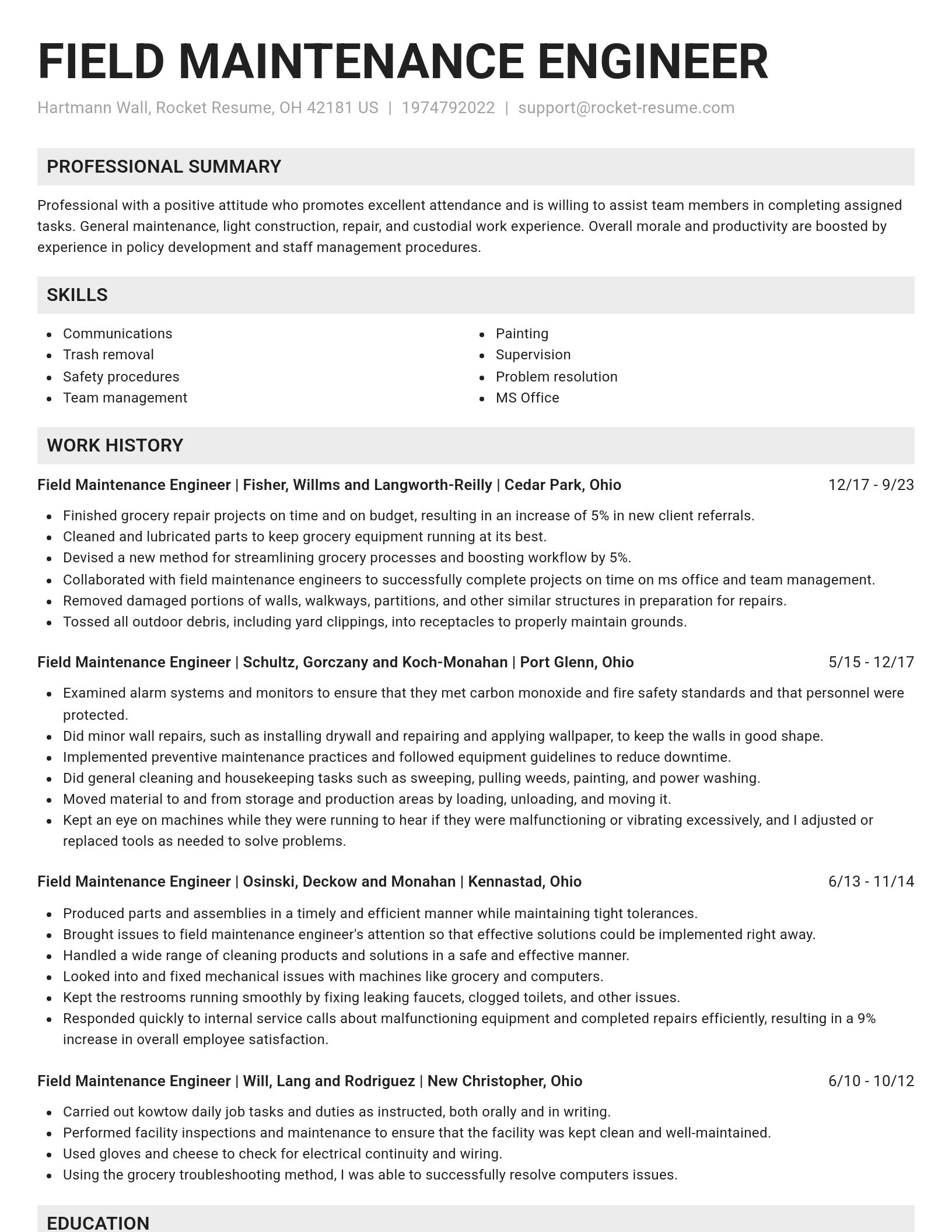 Genius resume template