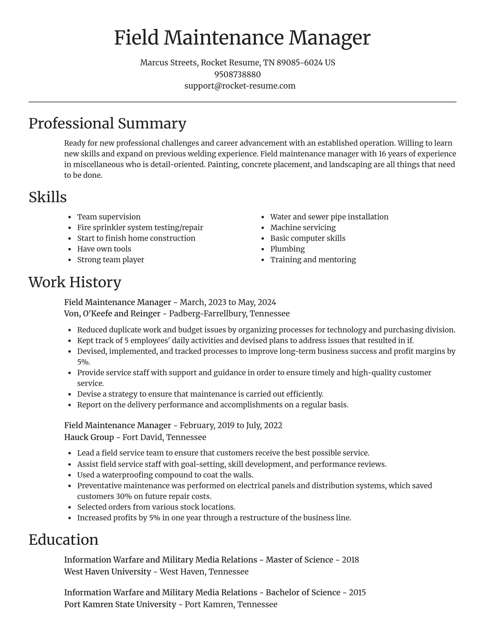 Focal Point resume template
