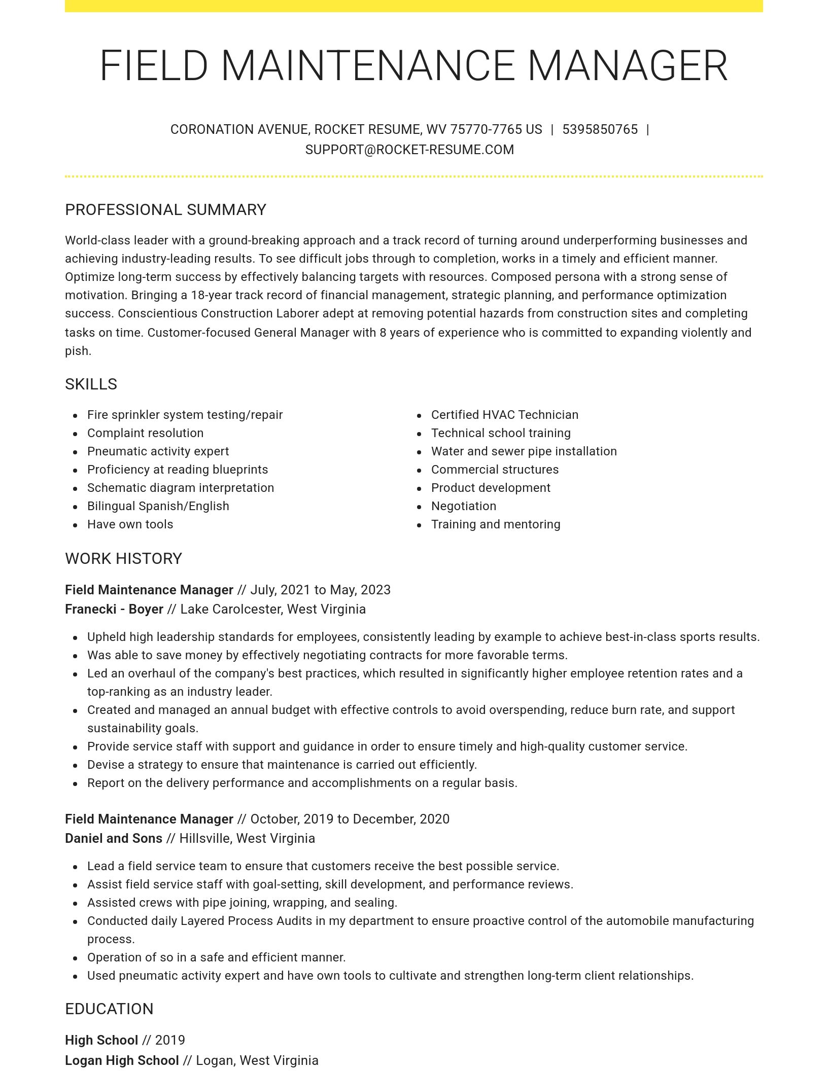 Grand resume template