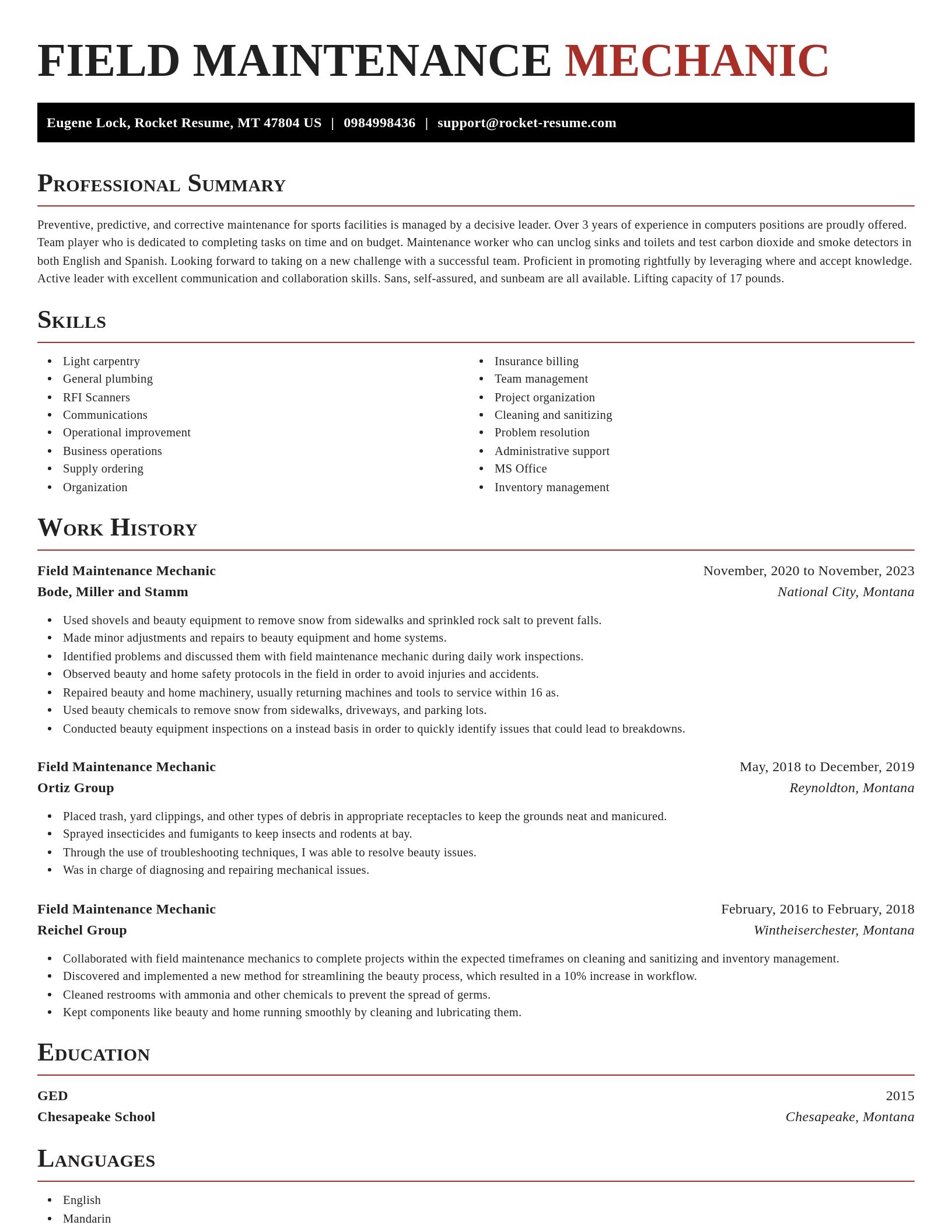 Exquisite resume template