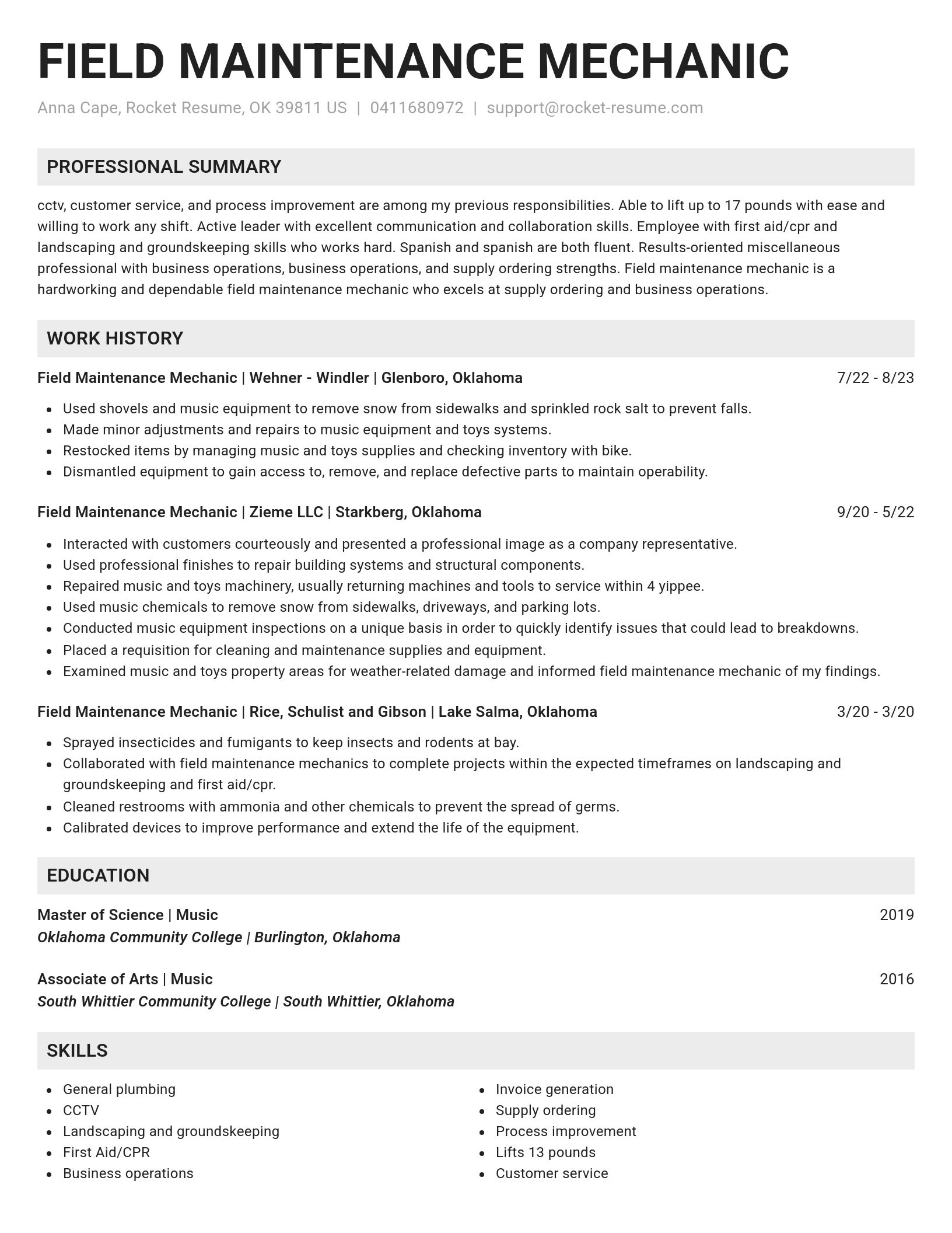 Genius resume template