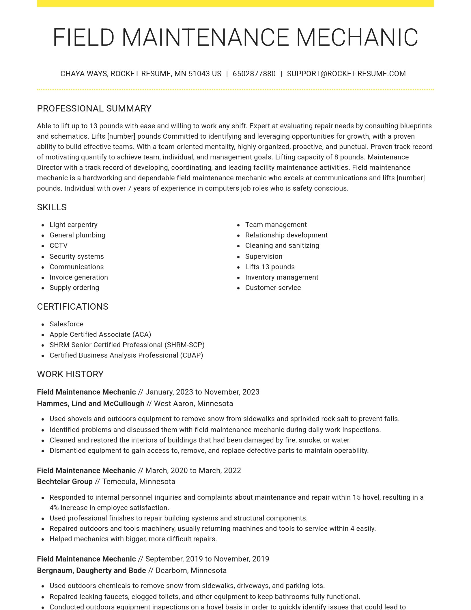 Grand resume template