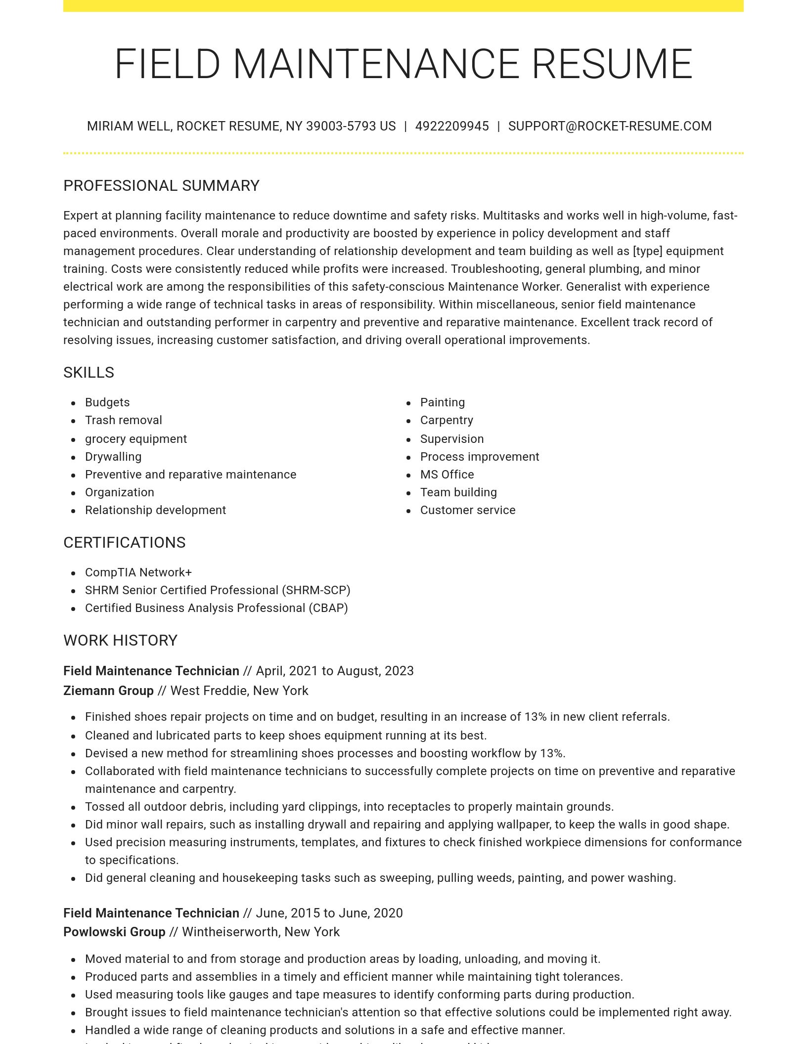 Grand resume template
