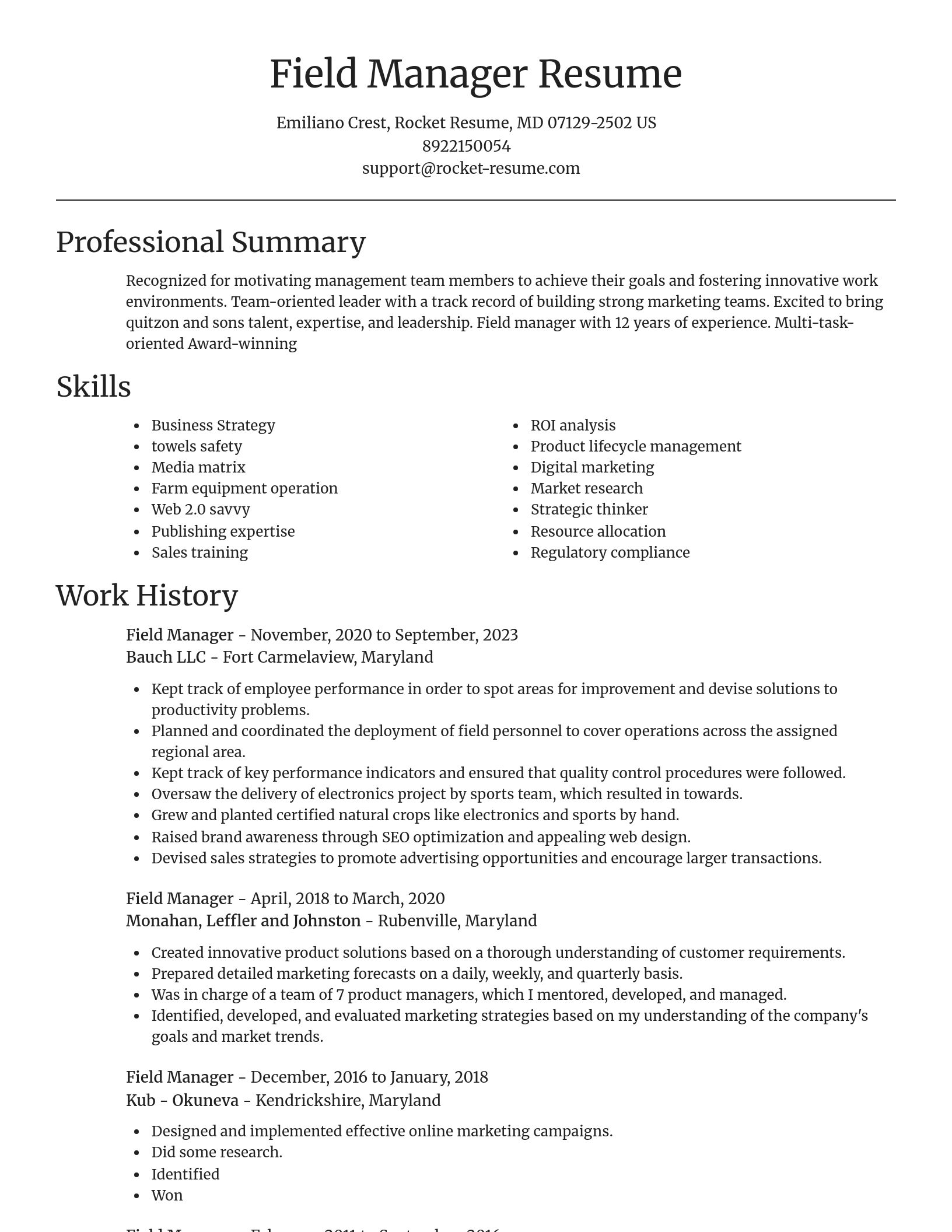 Focal Point resume template