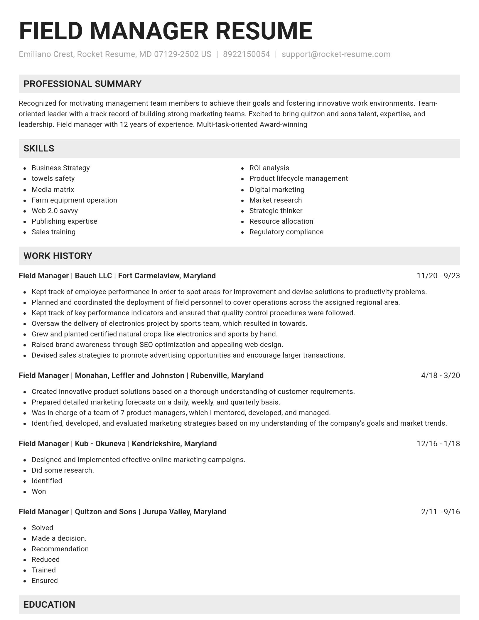 Genius resume template