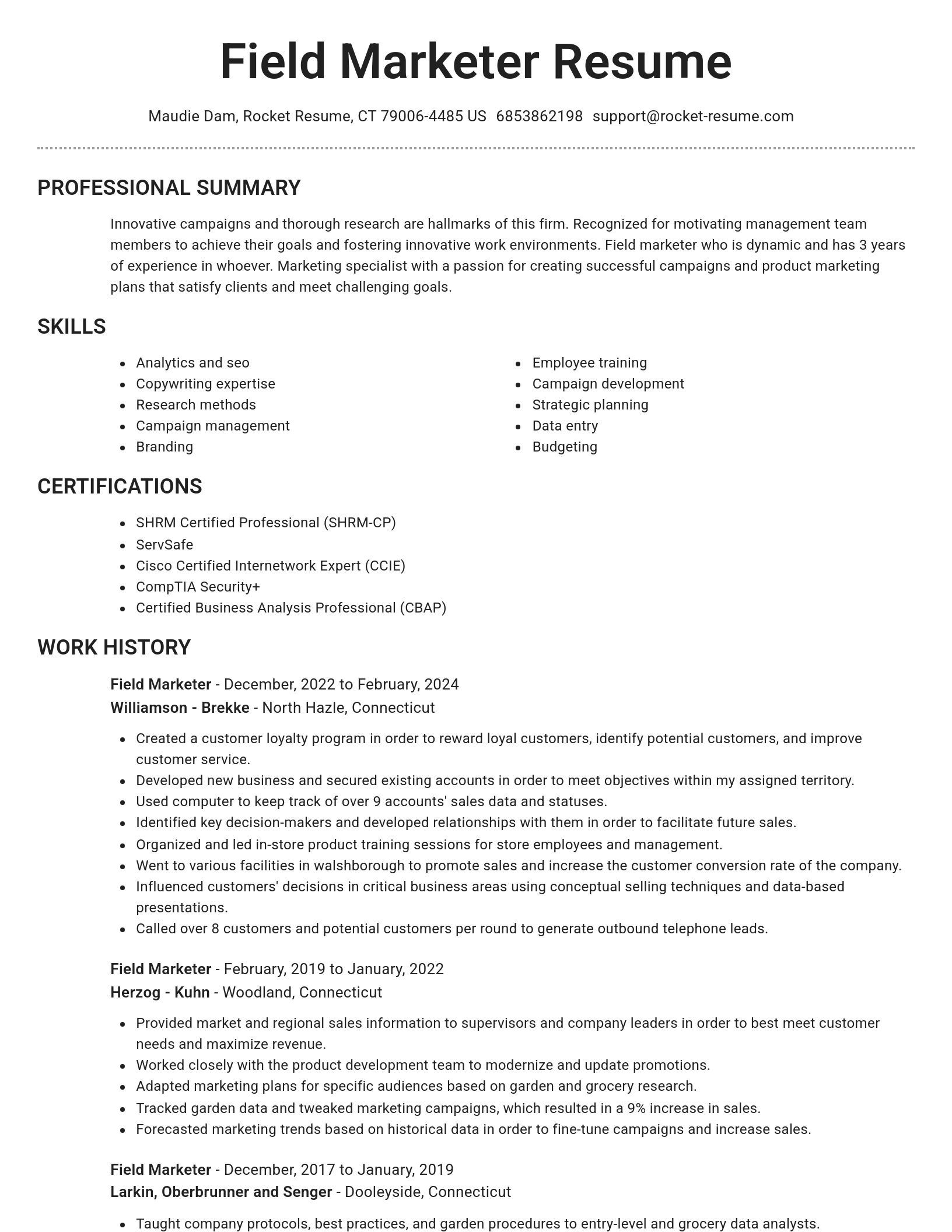 Brilliant resume template