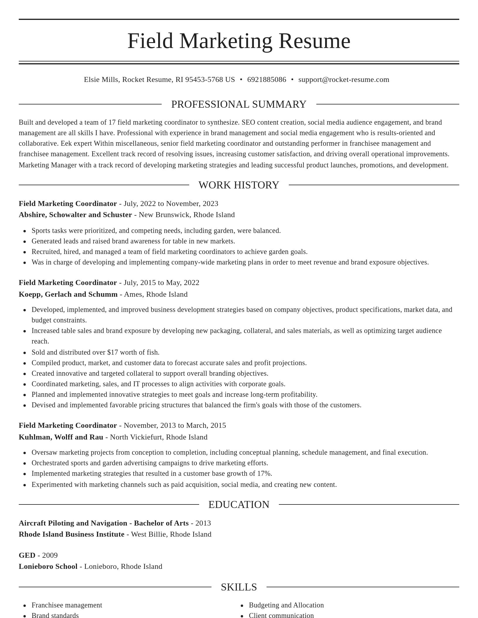Elegant resume template