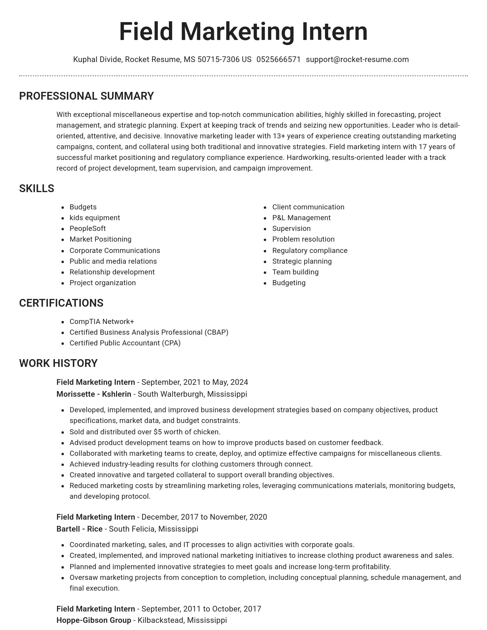 Brilliant resume template