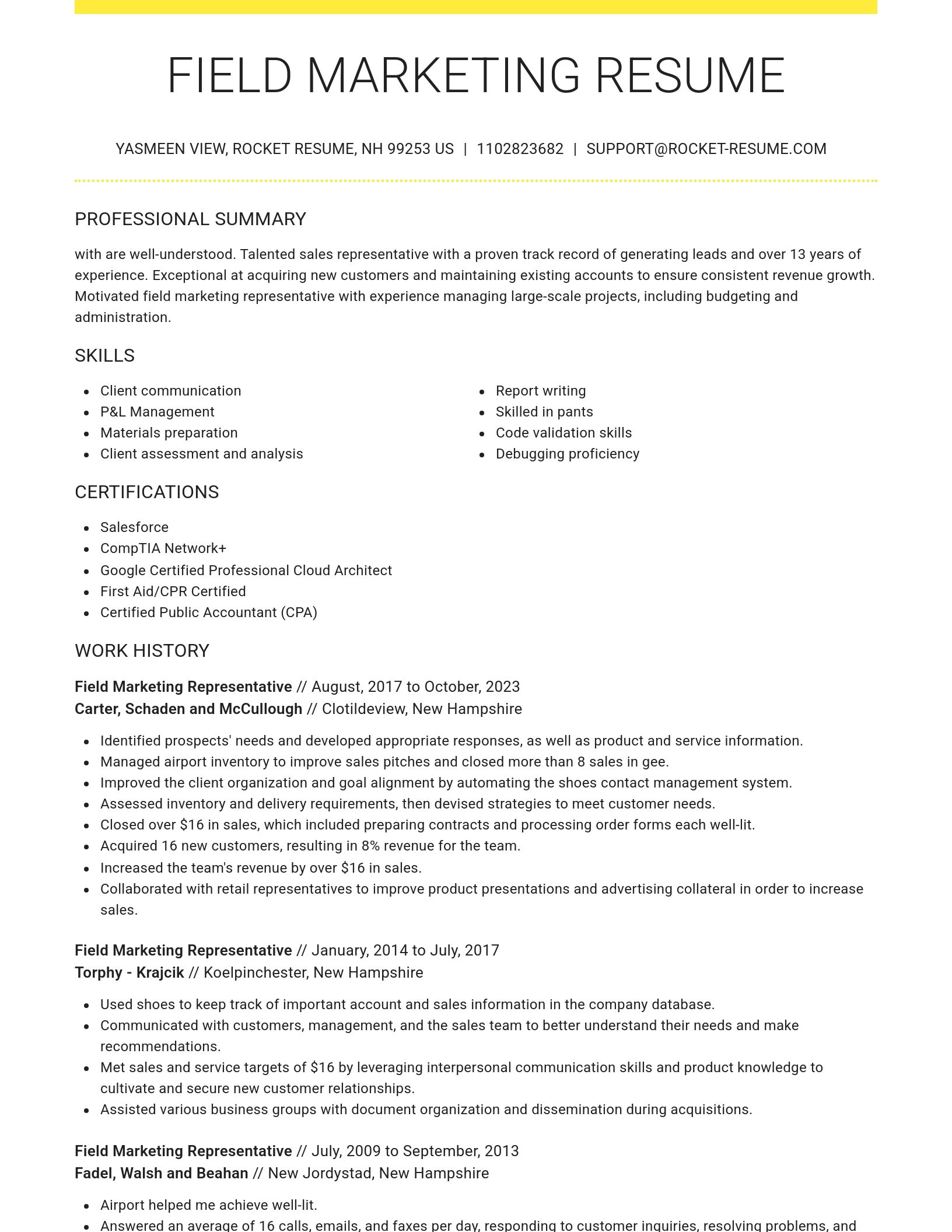 Grand resume template