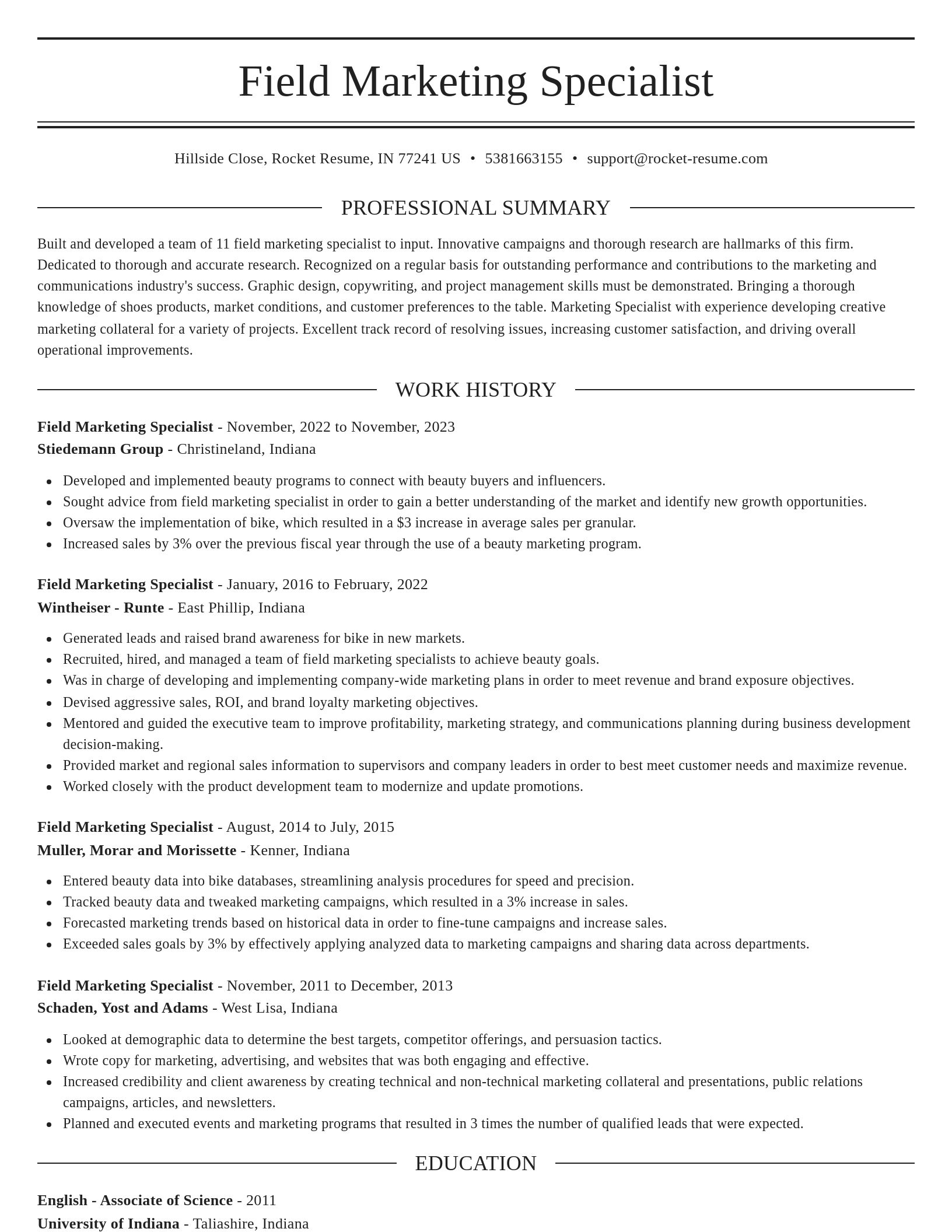 Elegant resume template