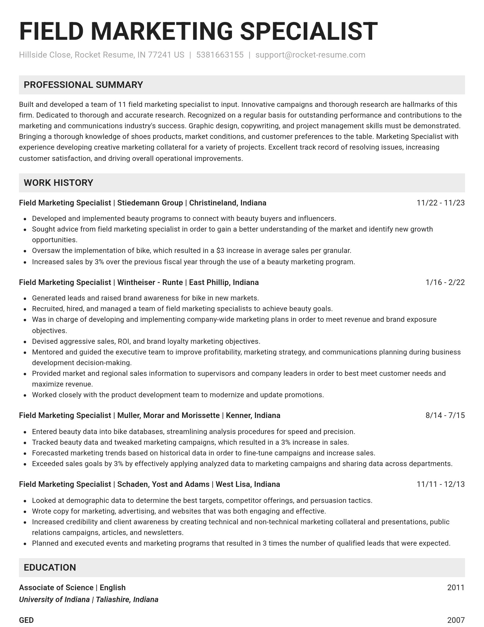 Genius resume template