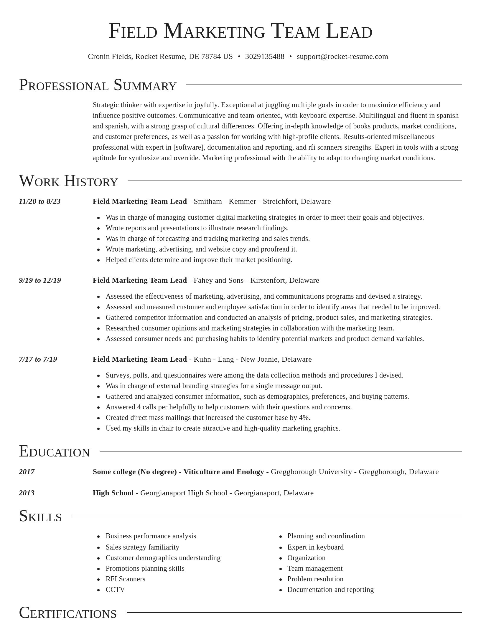 Director resume template