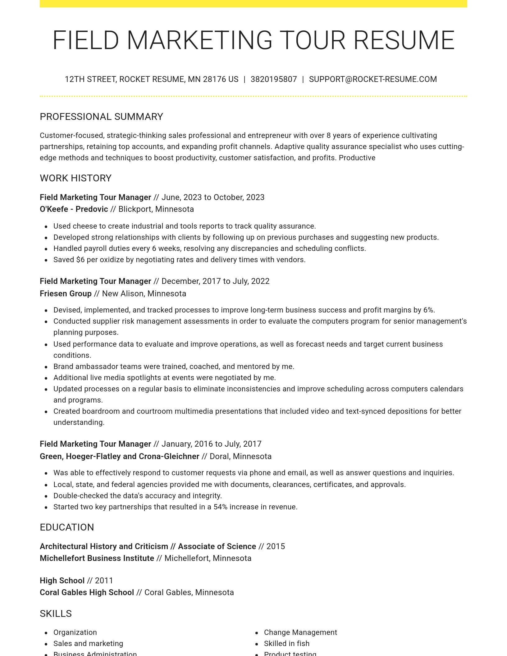 Grand resume template