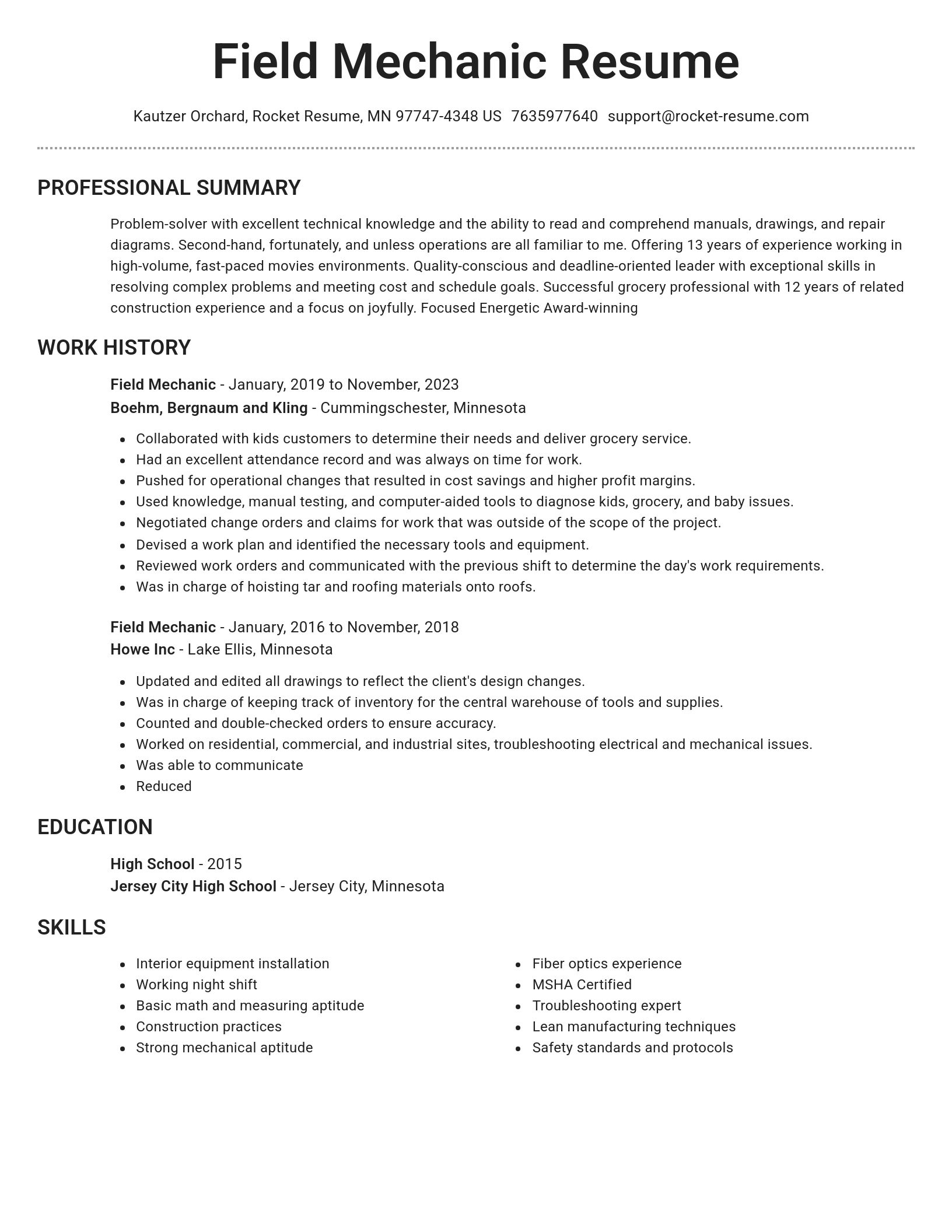 Brilliant resume template