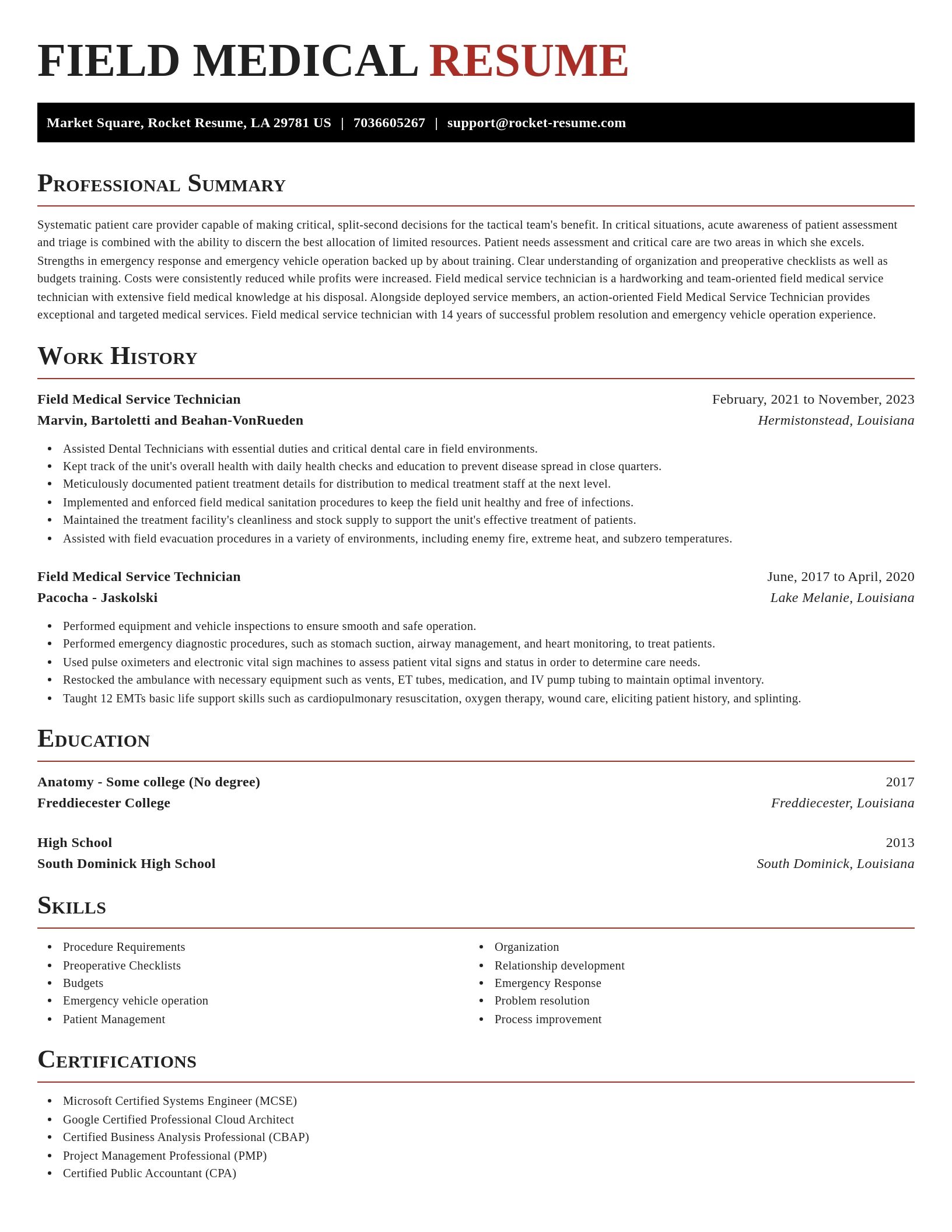 Exquisite resume template