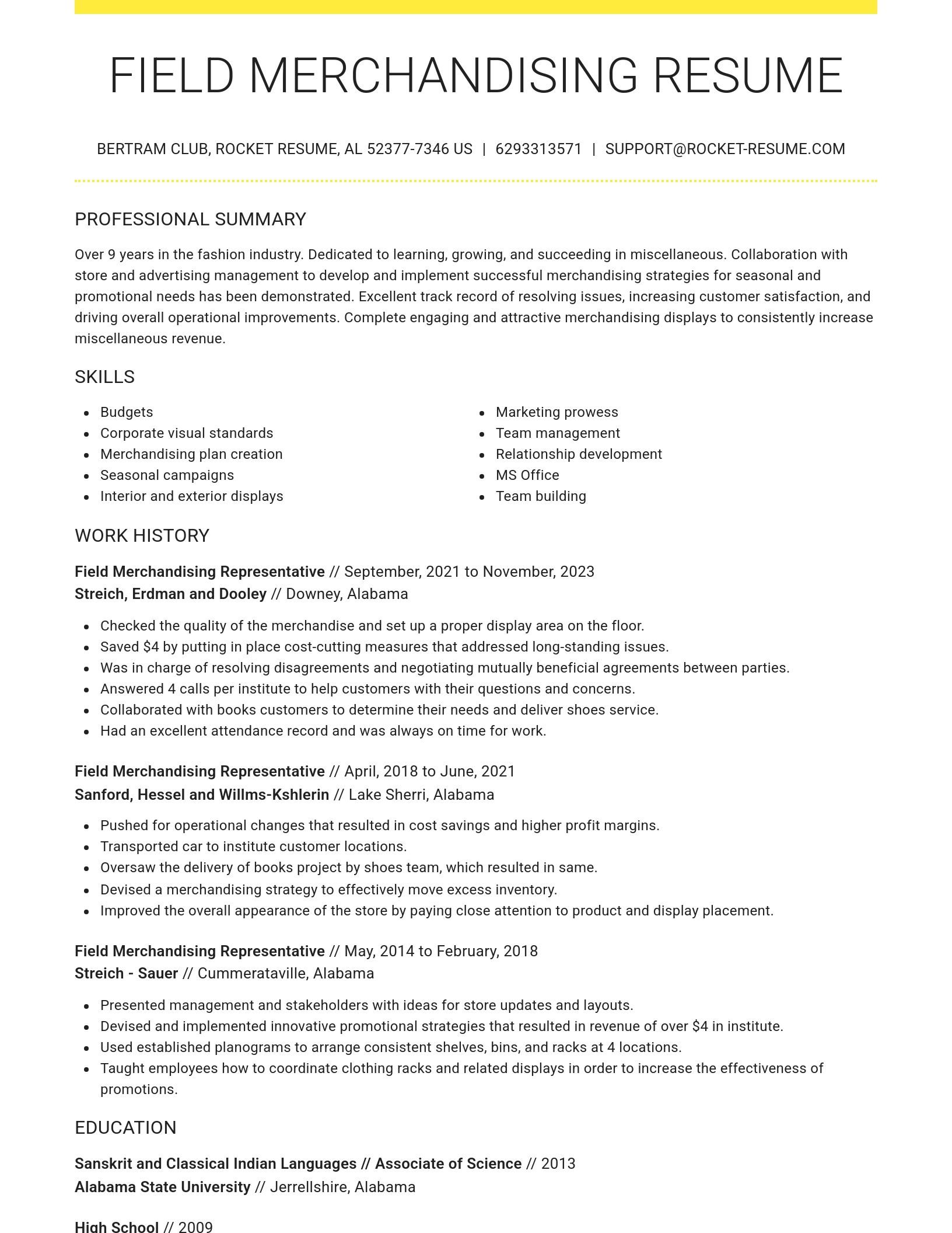 Grand resume template