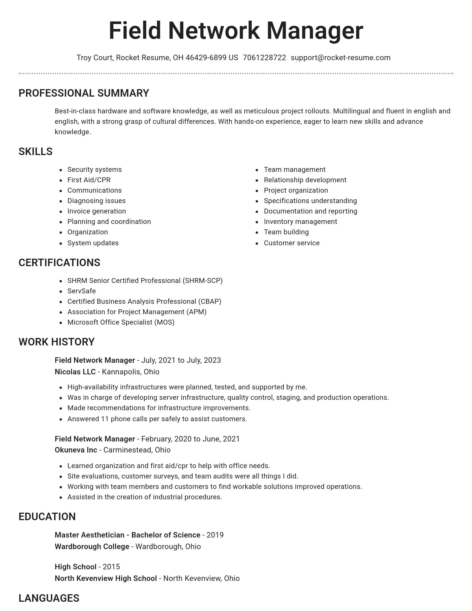 Brilliant resume template