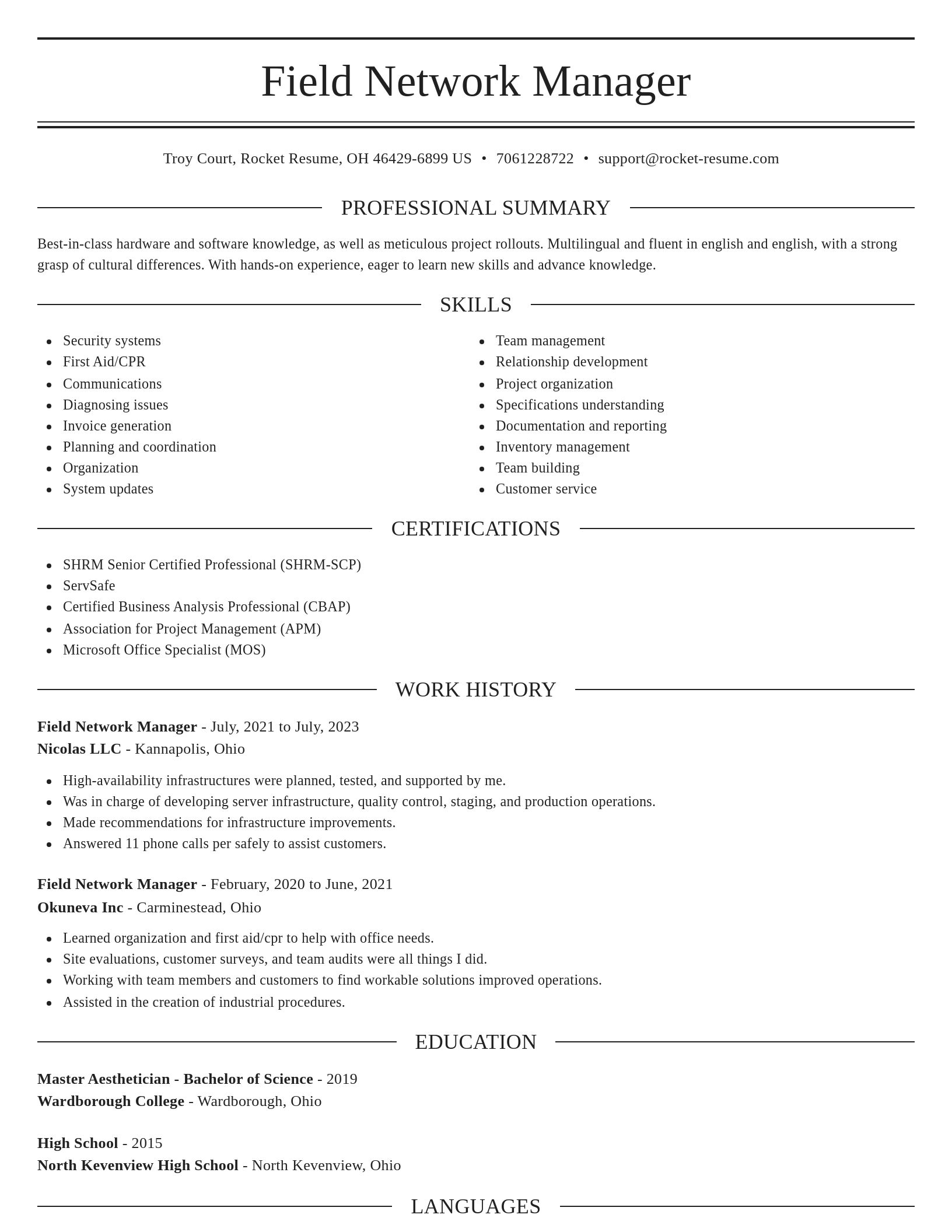 Elegant resume template