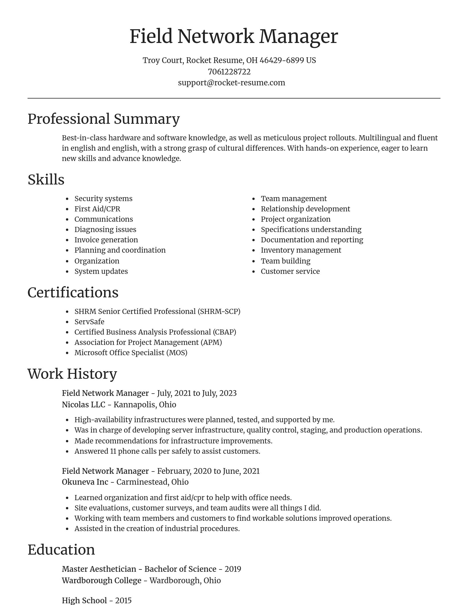 Focal Point resume template
