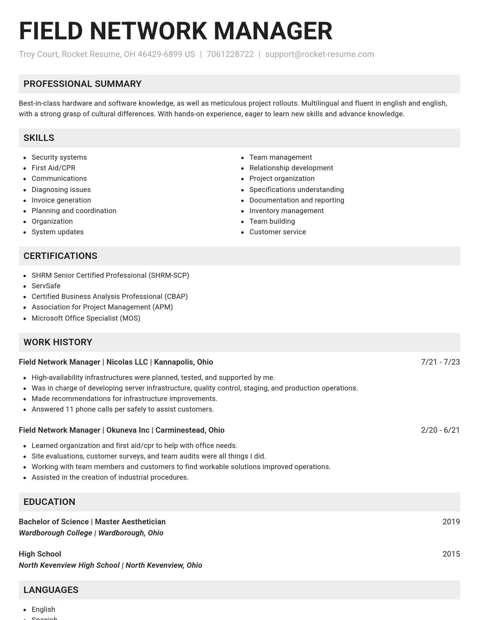 Genius resume template