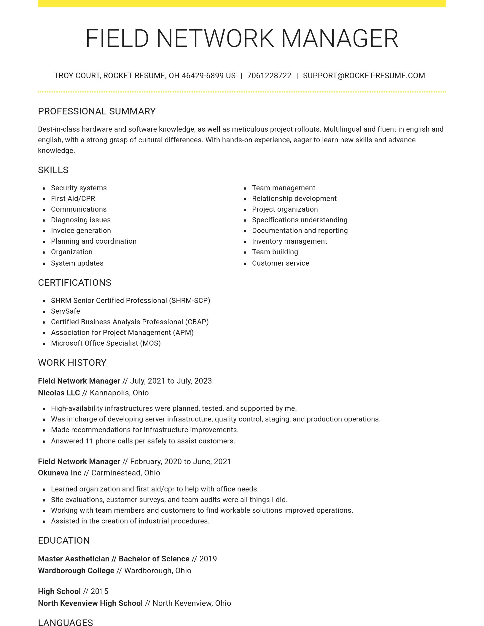Grand resume template