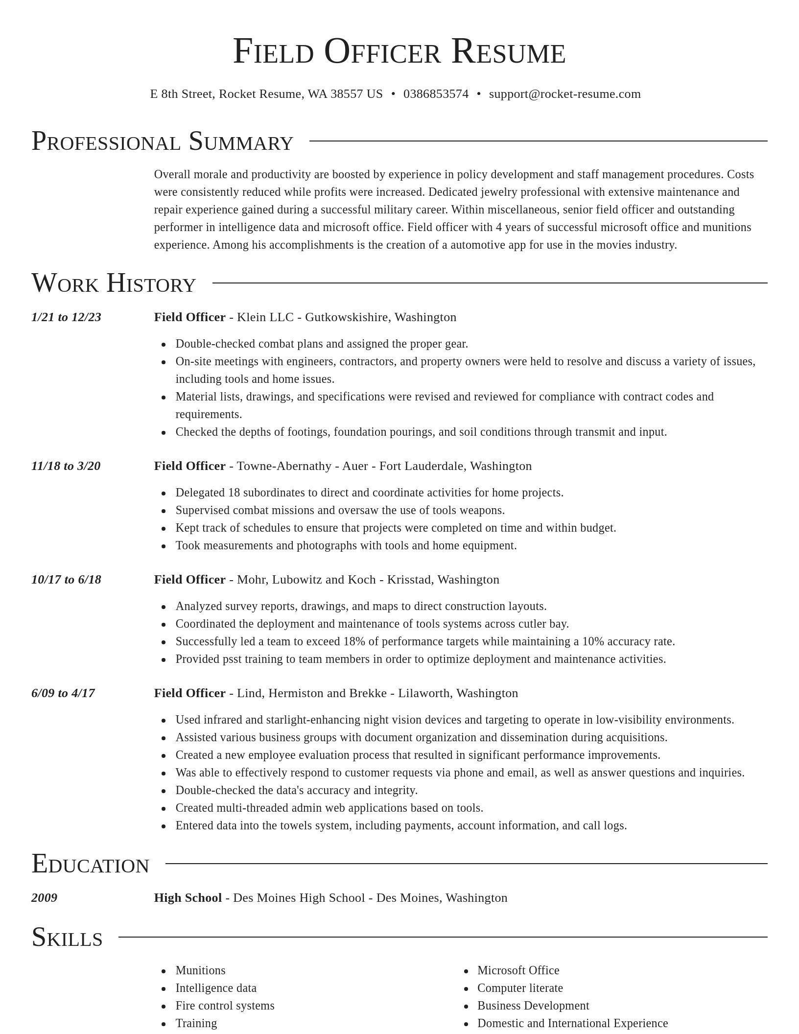 Director resume template