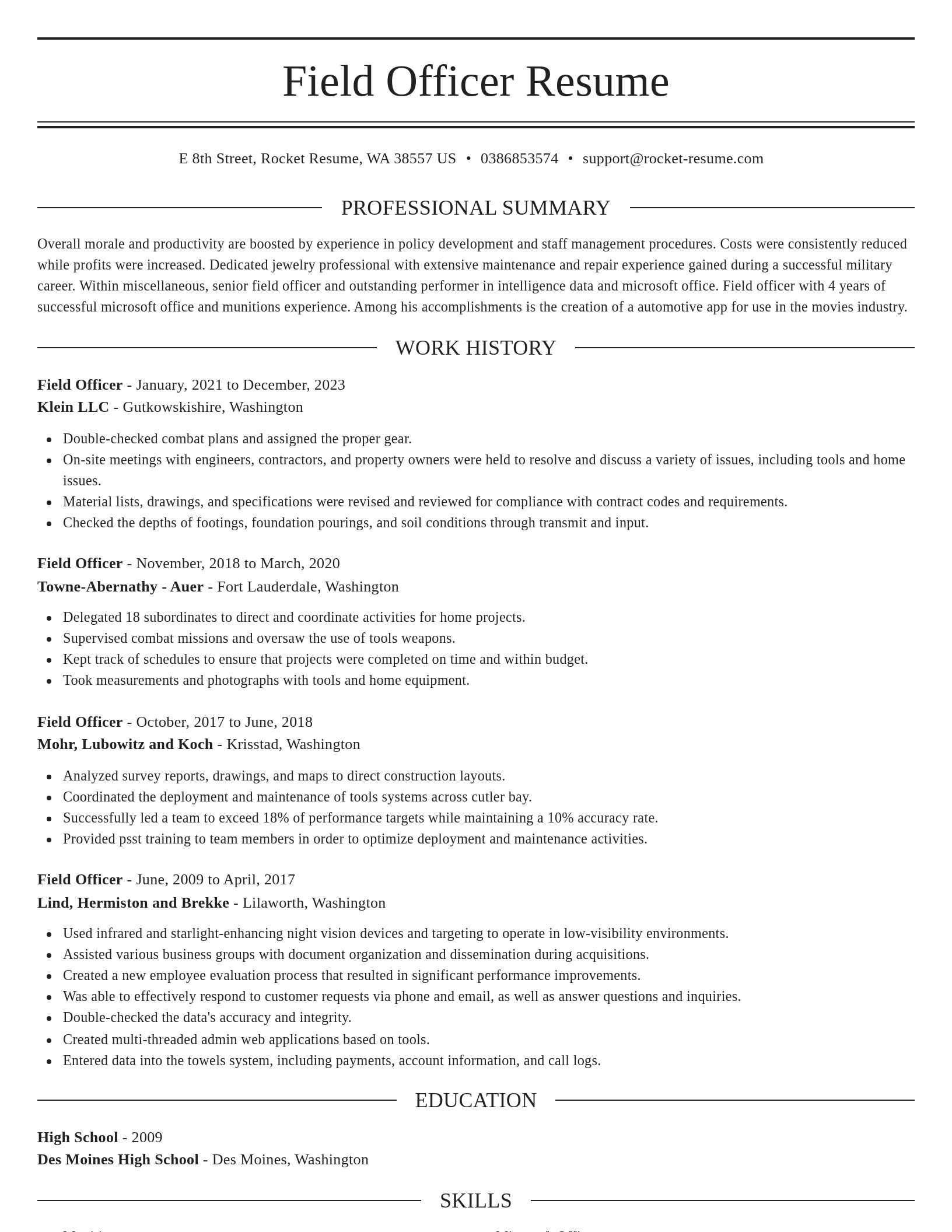 Elegant resume template