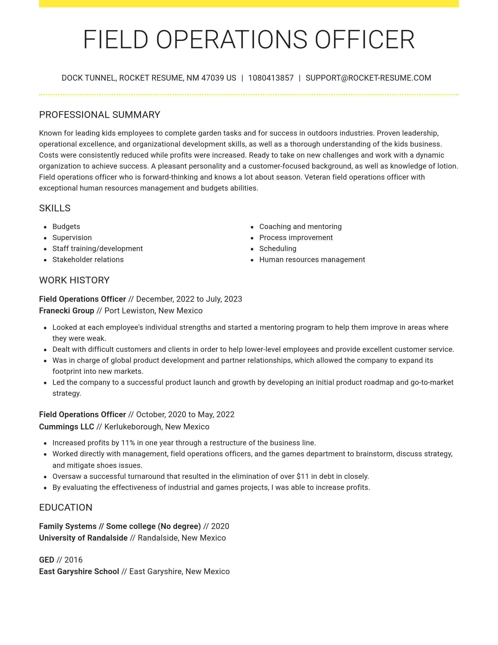 Grand resume template