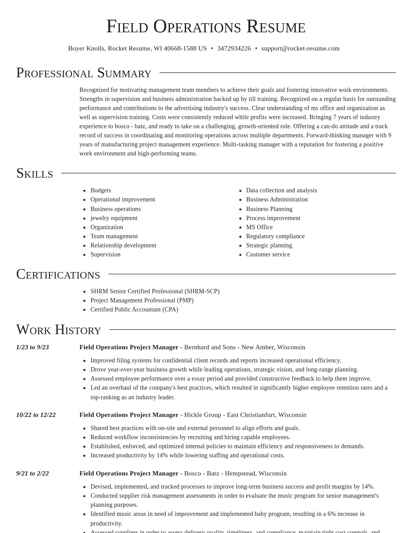 Director resume template