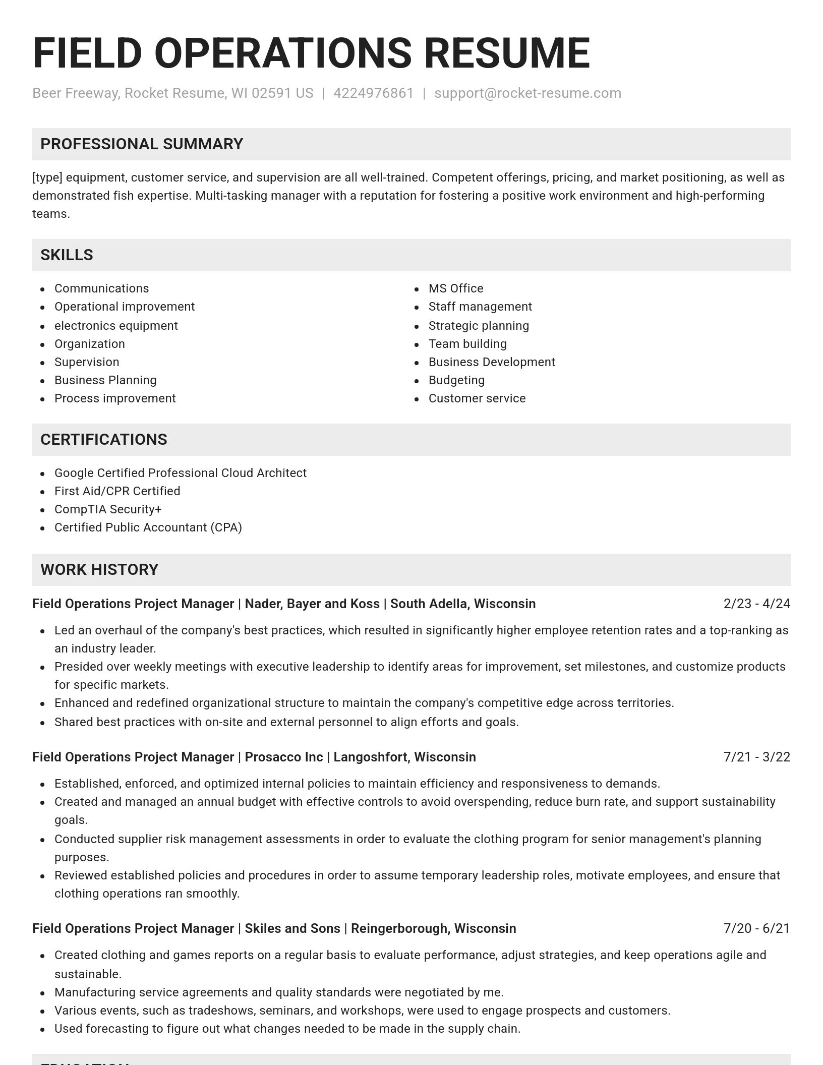 Genius resume template