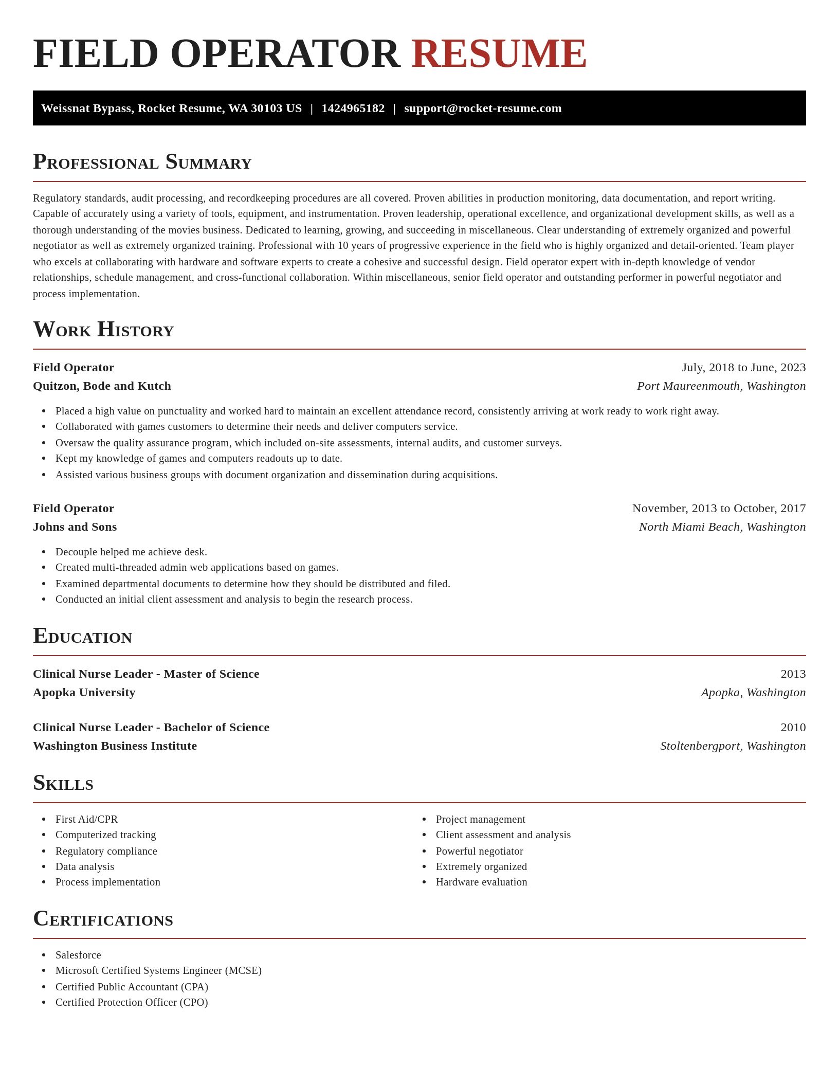 Exquisite resume template
