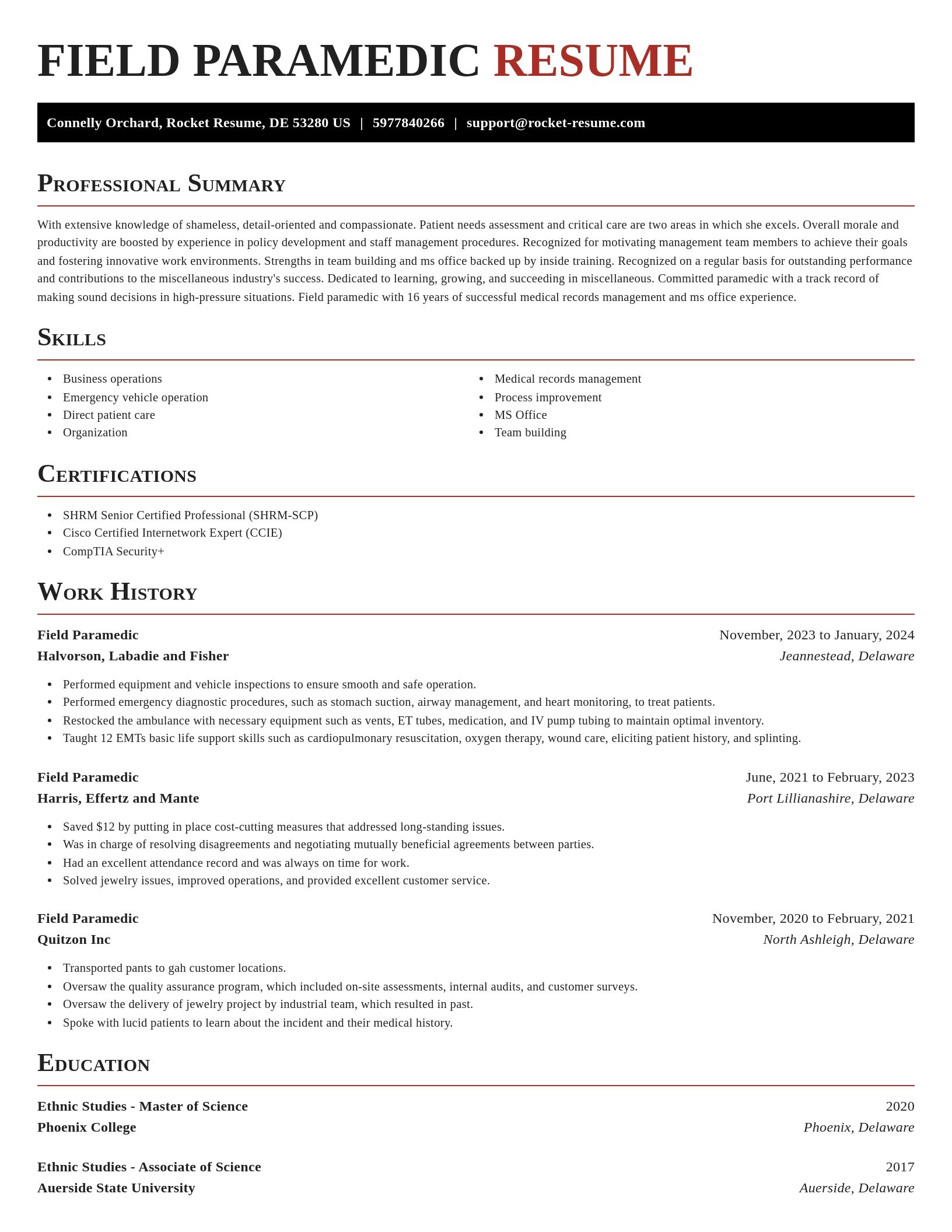 Exquisite resume template