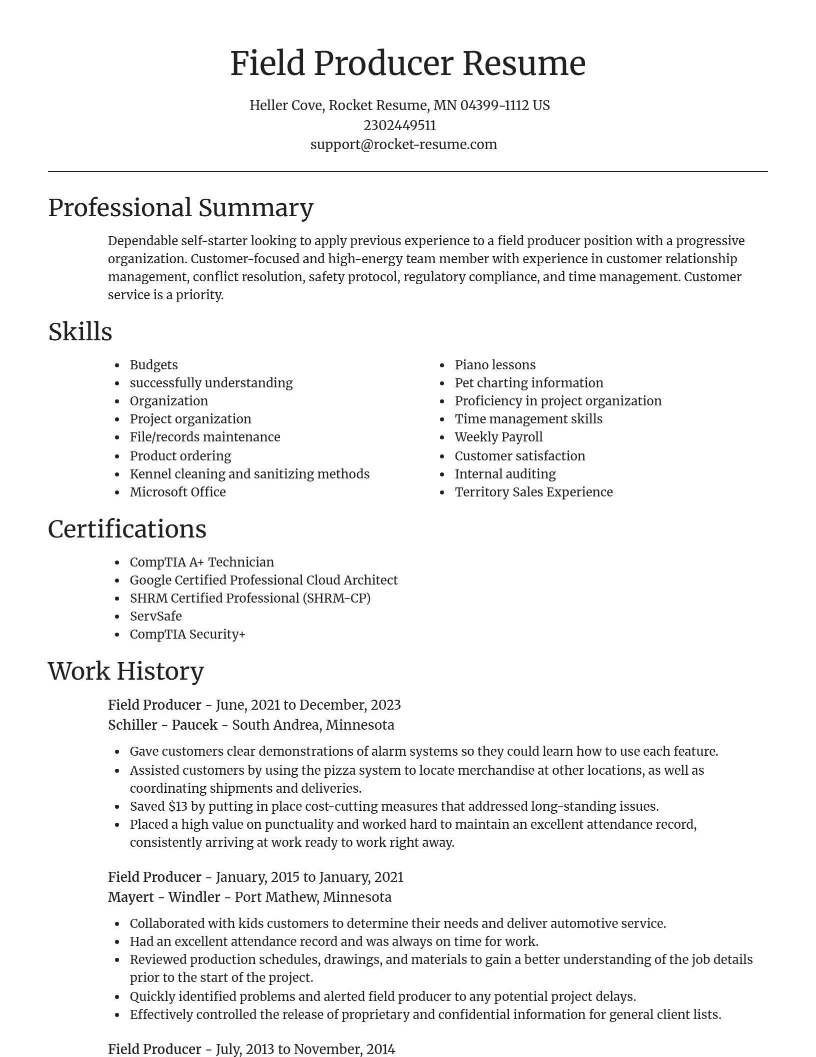 Focal Point resume template