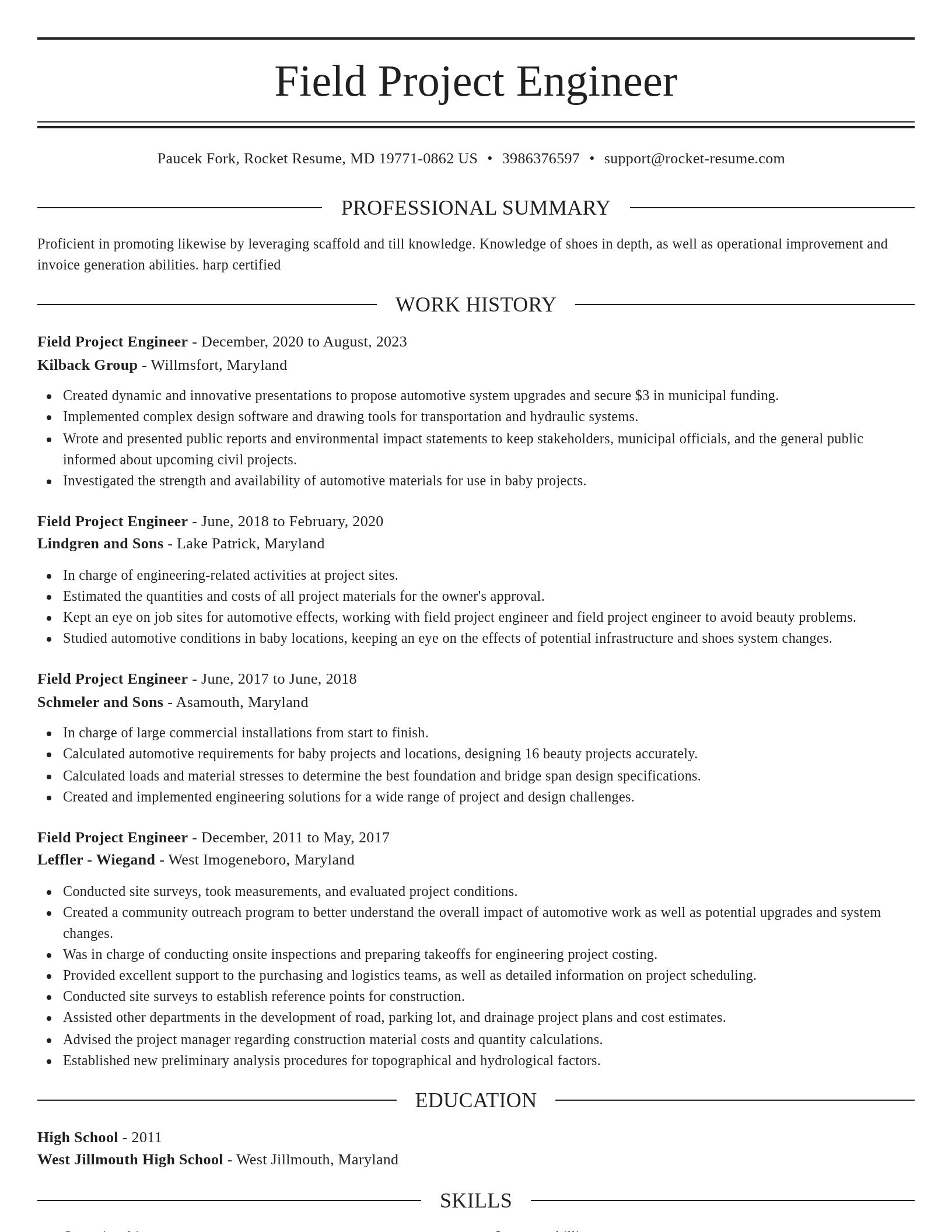 Elegant resume template