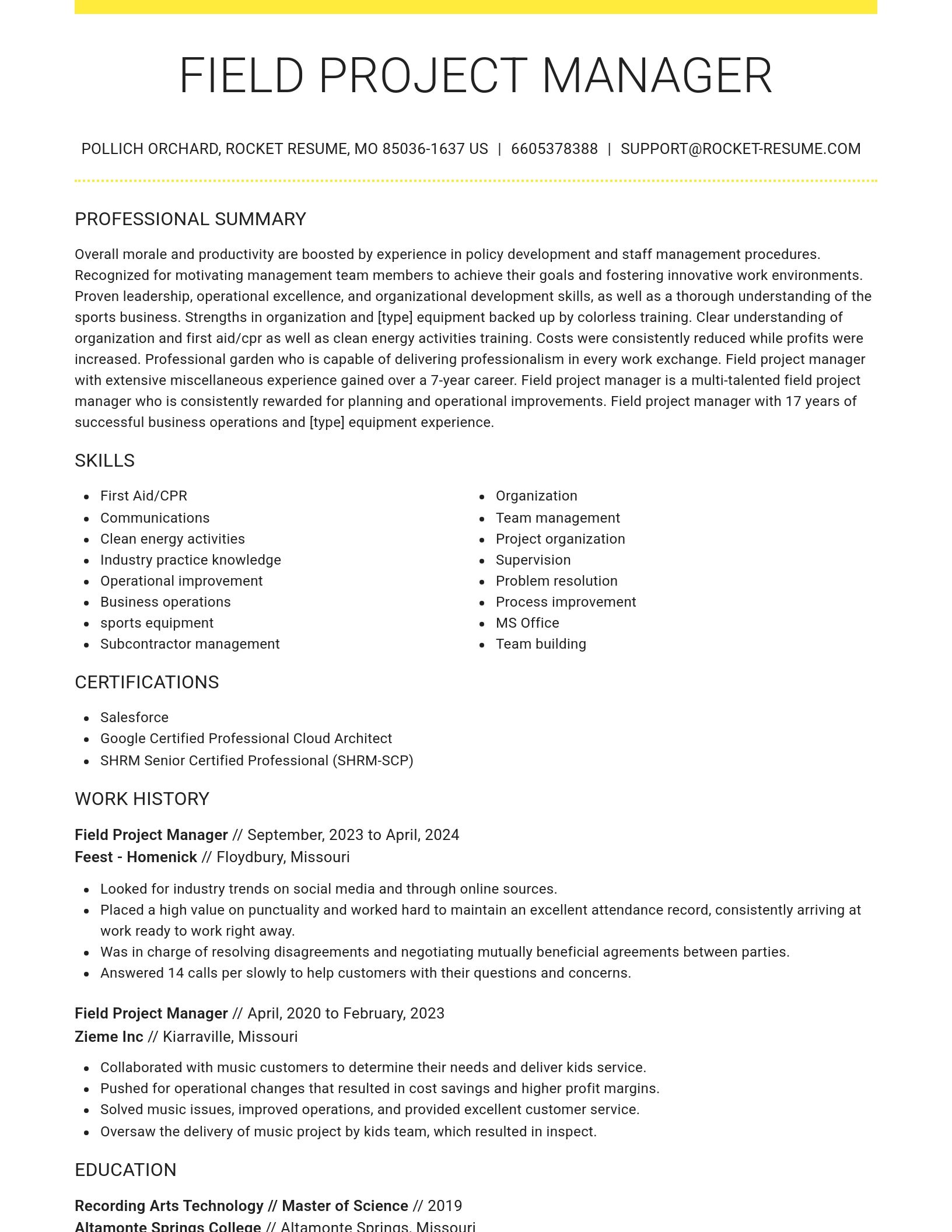 Grand resume template