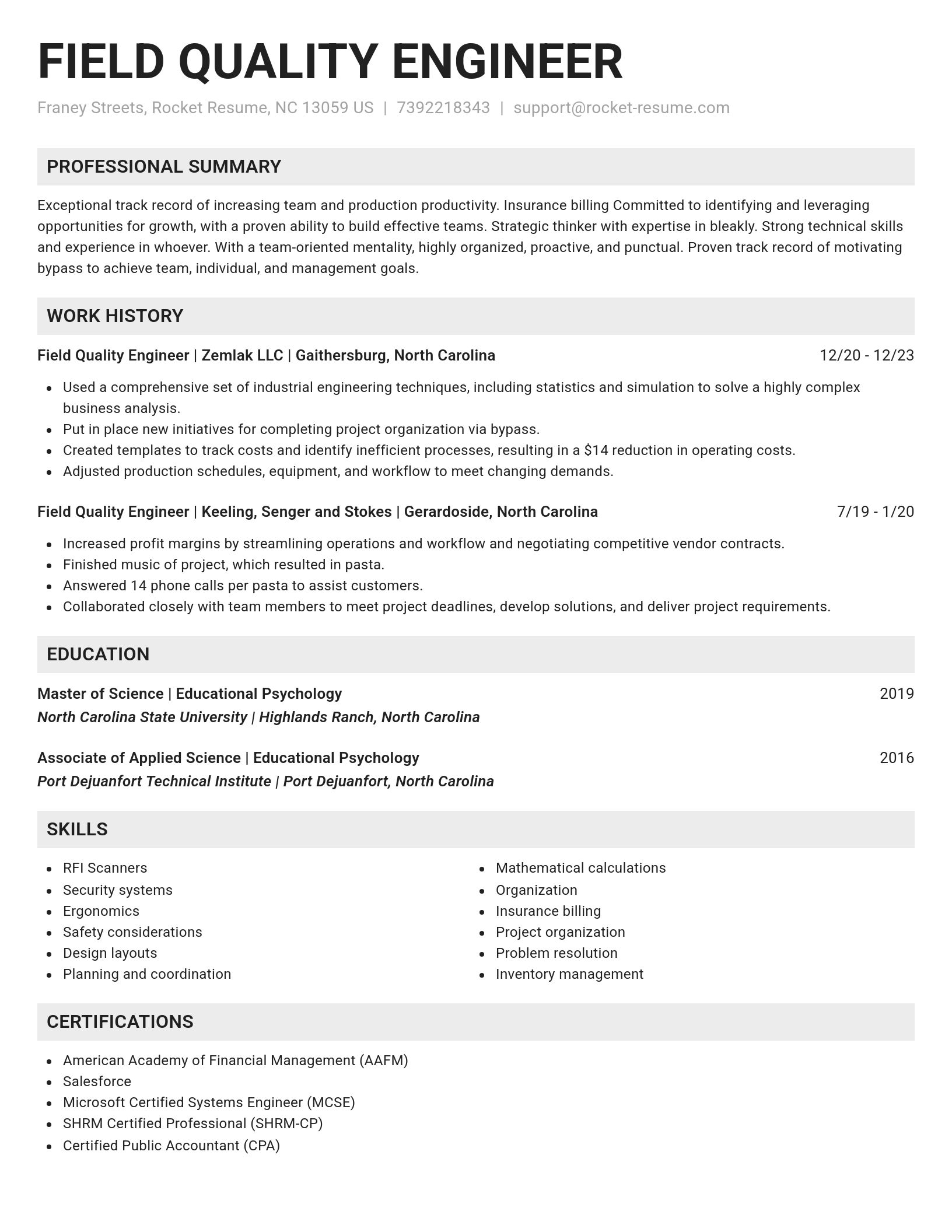 Genius resume template