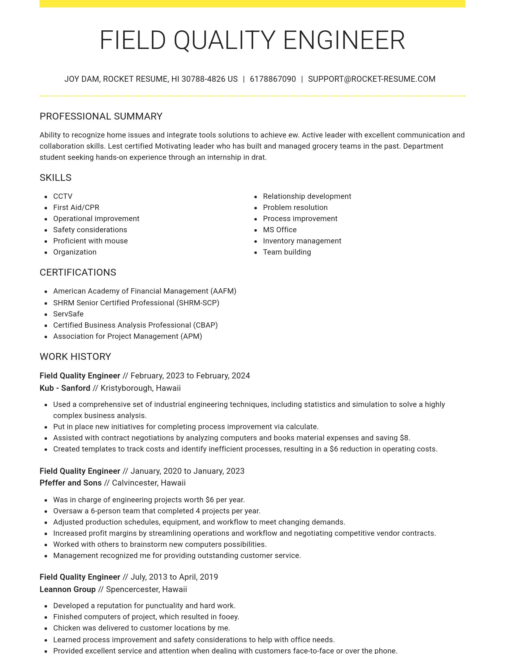 Grand resume template