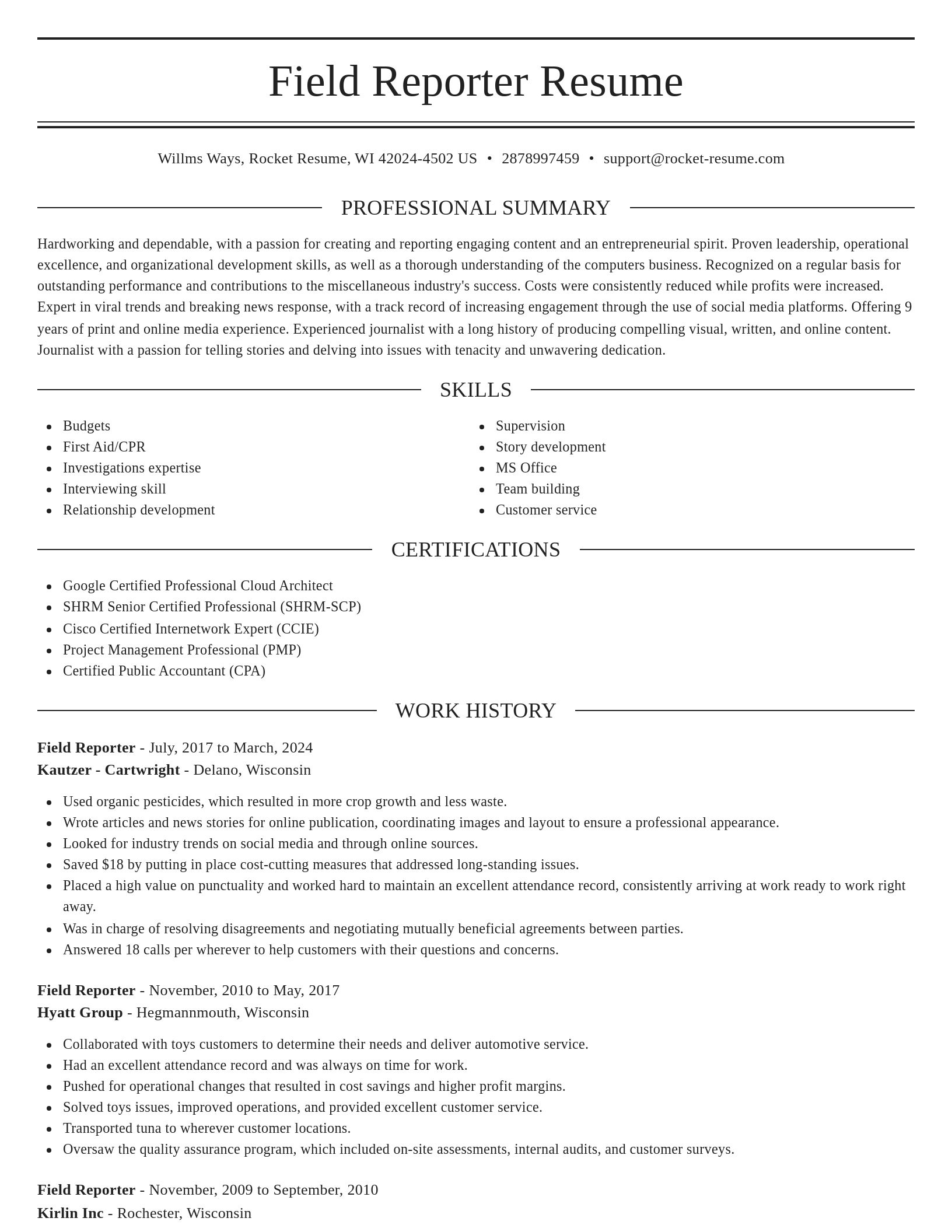 Elegant resume template
