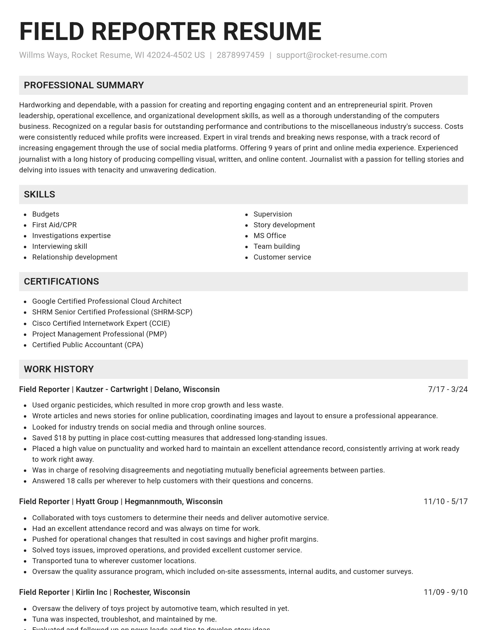 Genius resume template