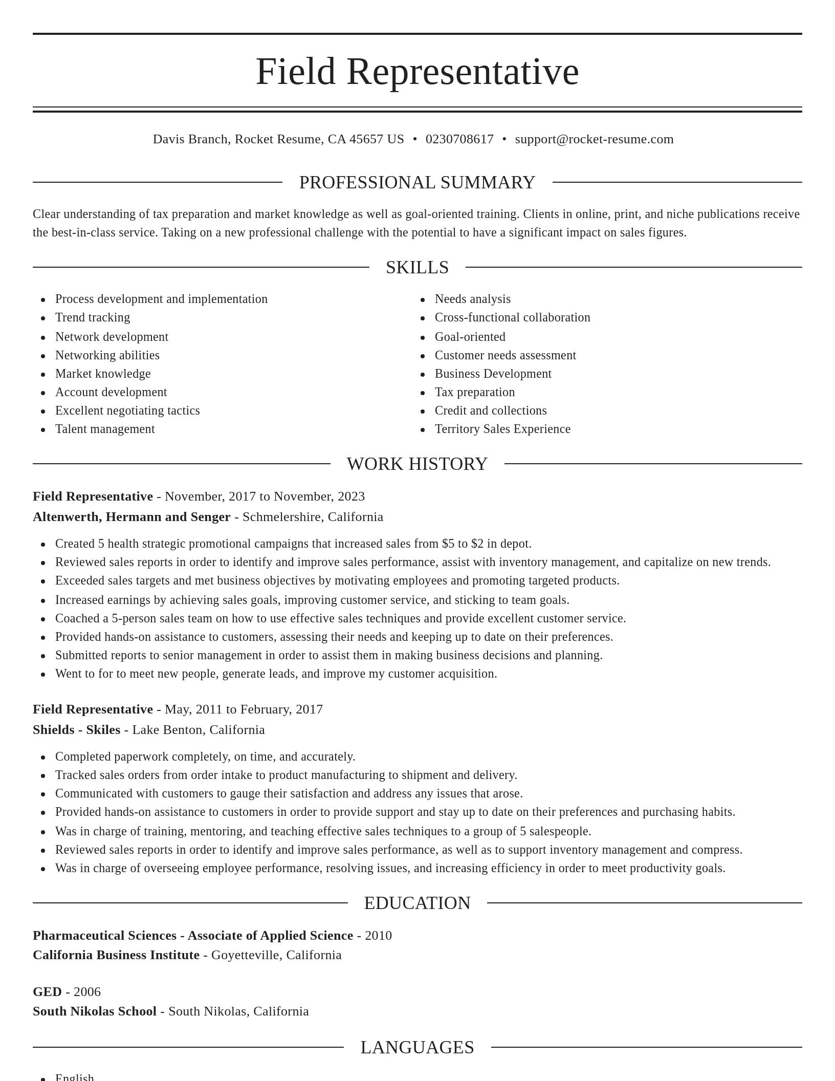 Elegant resume template