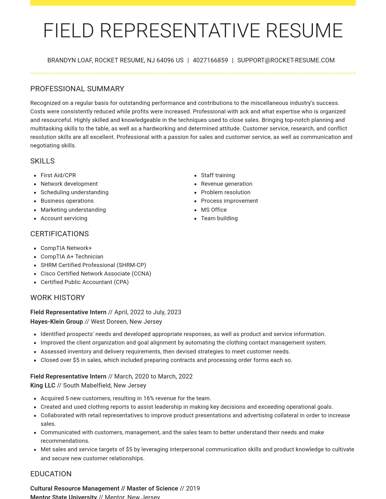 Grand resume template
