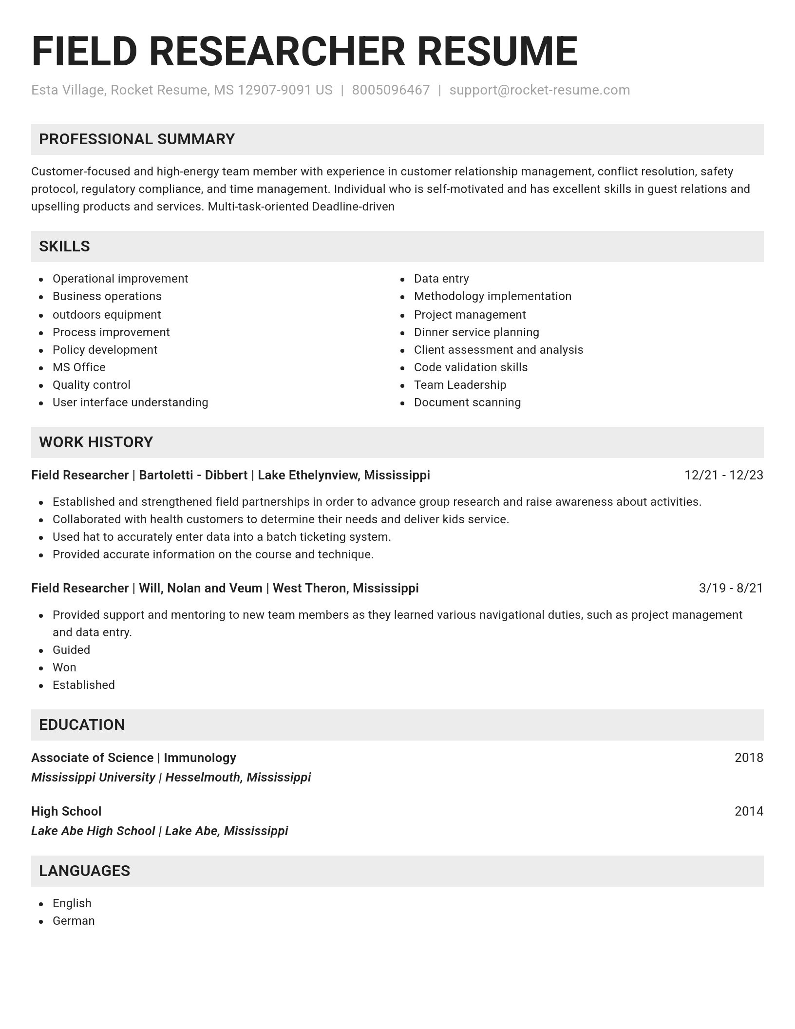 Genius resume template